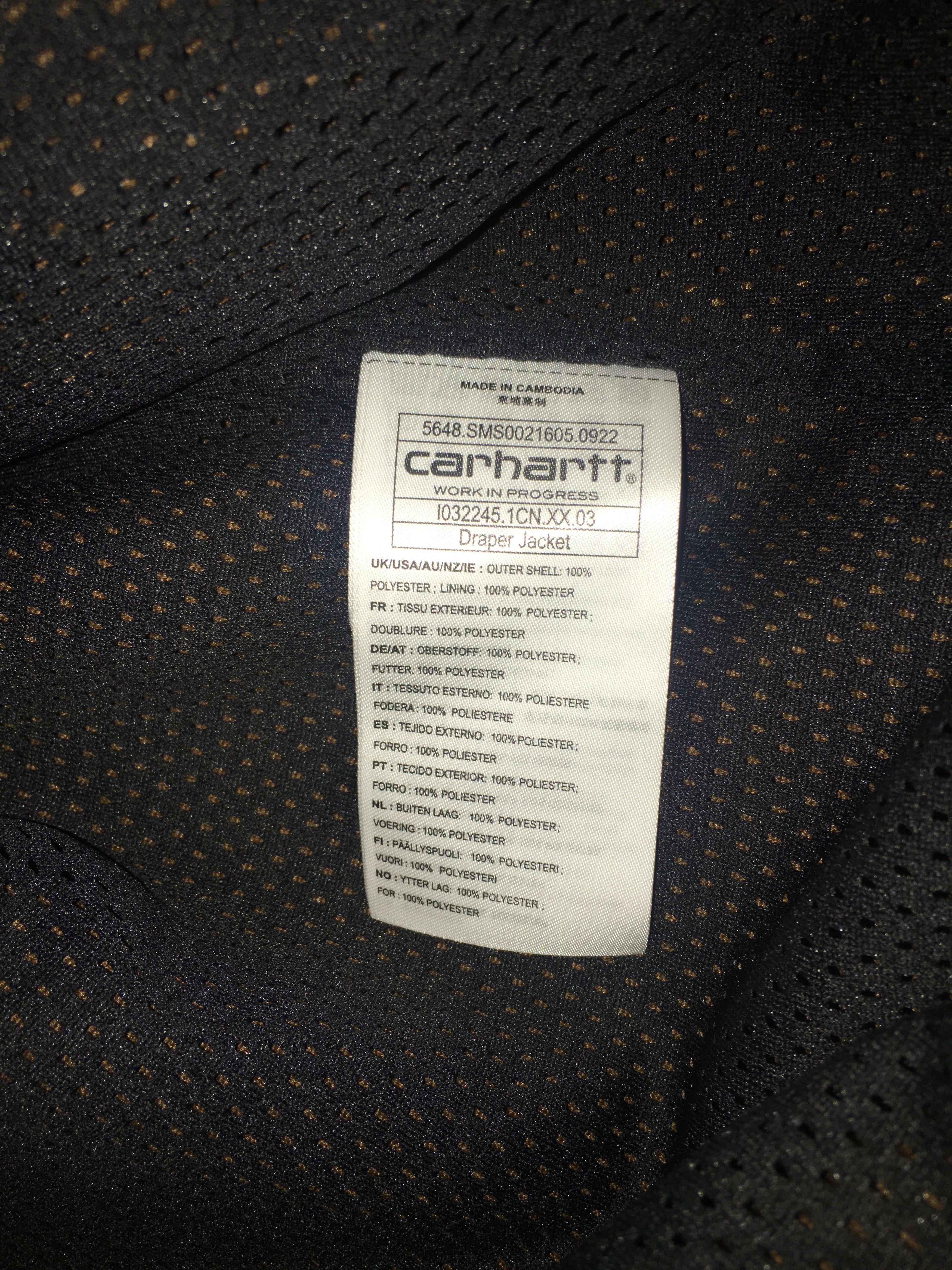Carhartt Wip CARHARTT WIP DRAPER LINER TAMARIND Size US M / EU 48-50 / 2 - 13 Thumbnail