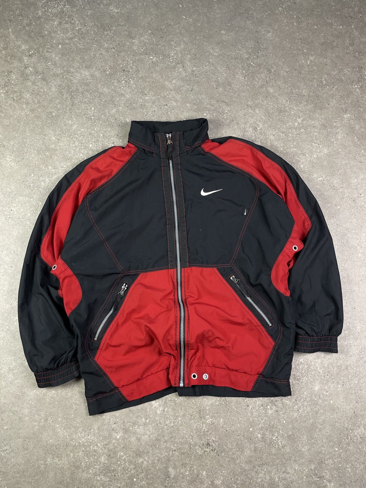 Nike × Vintage Vintage 90s Nike Zip Track Jacket Size US M / EU 48-50 / 2 - 1 Thumbnail