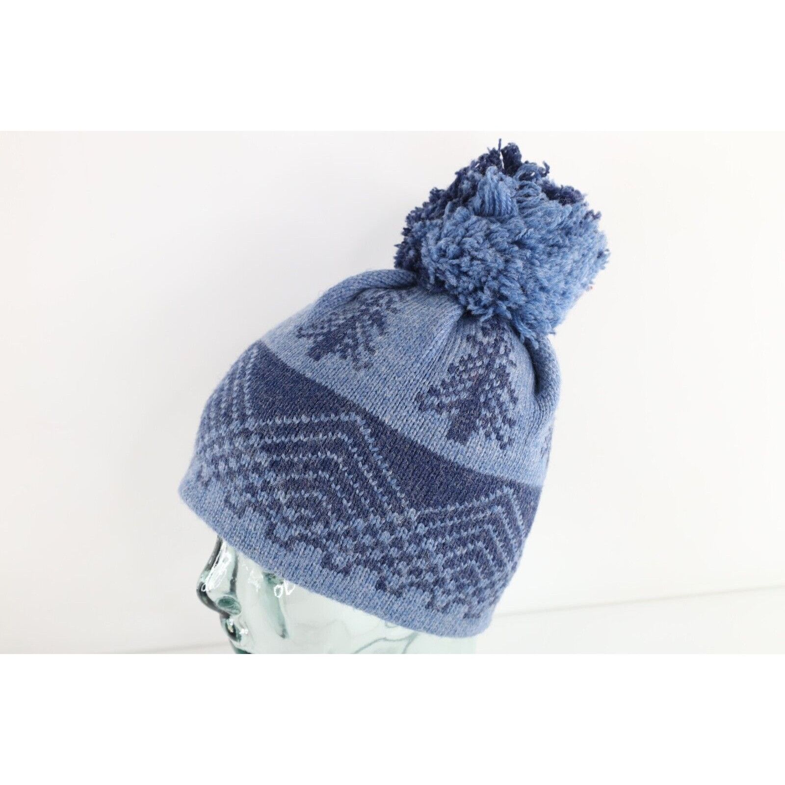 Vintage Vintage 70s Streetwear Wool Knit Tree Pom Winter Beanie Hat Size ONE SIZE - 2 Thumbnail