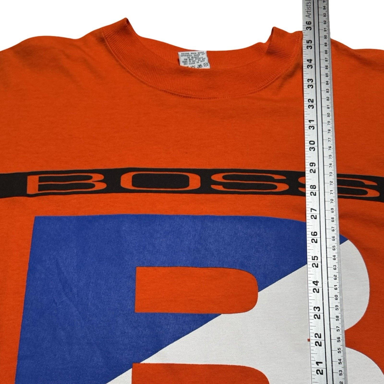 Vintage Vintage 90s Boss By I.G. Design Spell Out Orange T Shirt 2XL Size US XXL / EU 58 / 5 - 4 Thumbnail