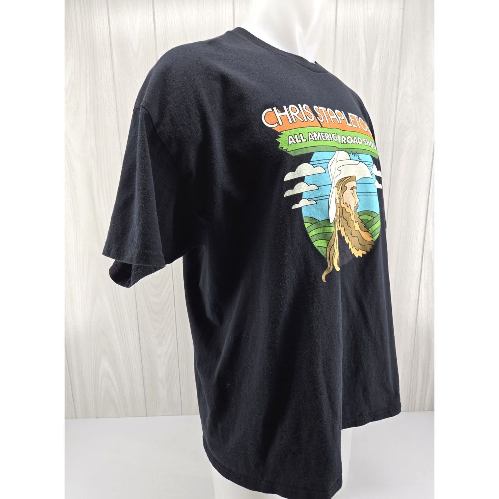 Delta VINTAGE Chris Stapleton Shirt Mens 2XL Black 2022 All American Road Show Tour Graphic Shirts Size US XXL / EU 58 / 5 - 6 Thumbnail