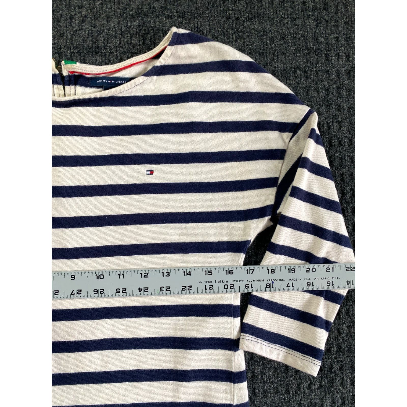 Tommy Hilfiger Tommy Hilfigier Dress Women’s 3/4 Sleeve Striped Blue White Round Neck S Size S / US 4 / IT 40 - 7 Thumbnail