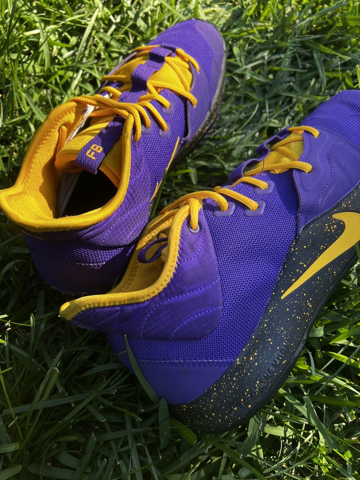 Nike CLEAN Nike PG 3 ID size 13.5 Mens Purple Lakers shoes Size US 13 / EU 46 - 4 Thumbnail