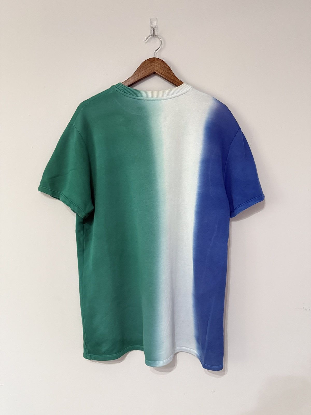 Raf Simons Raf Simons graphic dip dye t shirt blue green split design Size US L / EU 52-54 / 3 - 2 Thumbnail