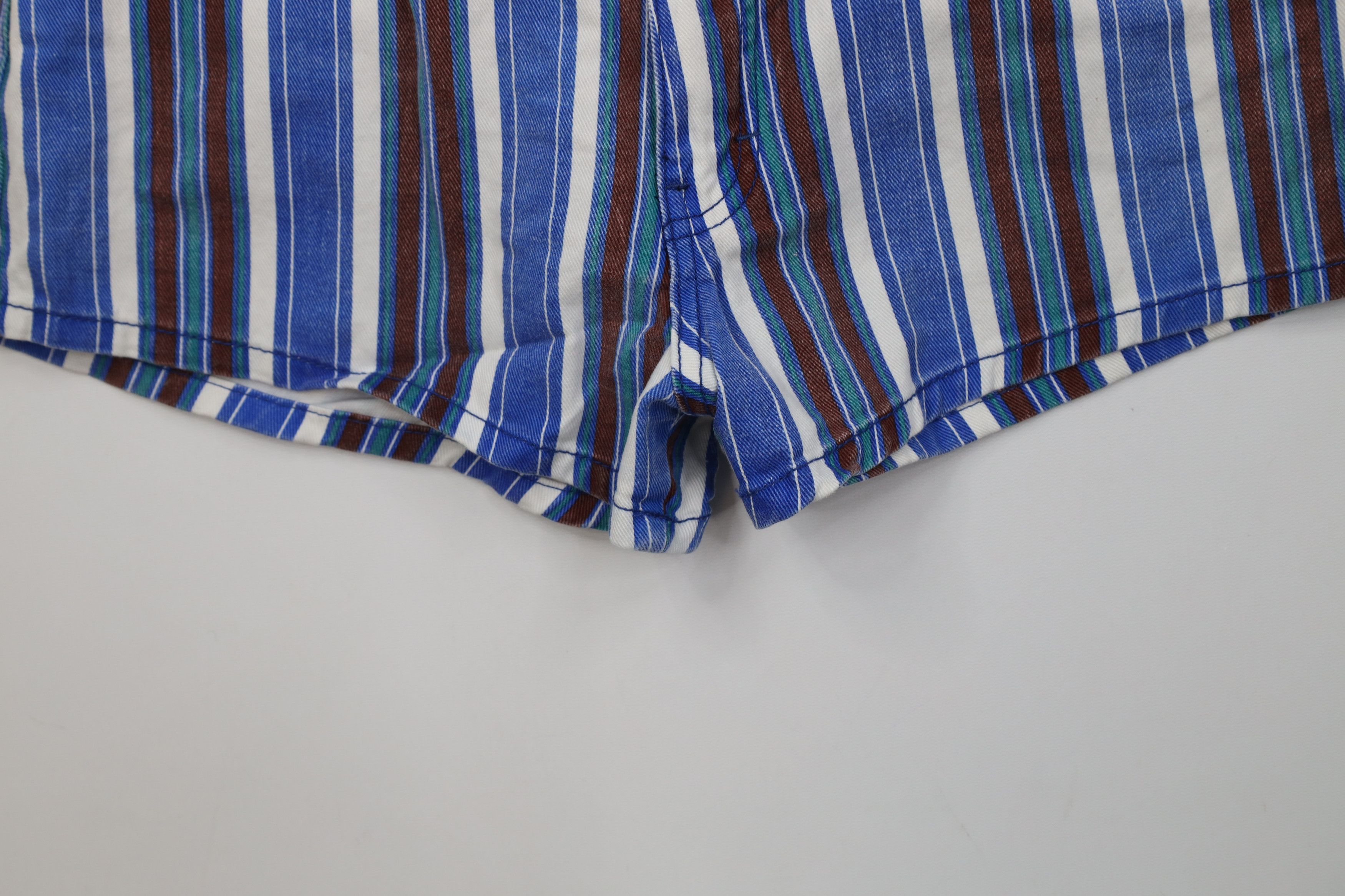 Free People Free People Color Block Denim Jean Shorts Jorts Cotton Size 28" / US 6 / IT 42 - 4 Thumbnail