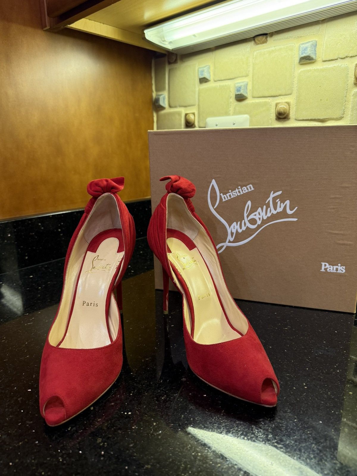Christian Louboutin Suede Barbara 100 Pumps Size US 9.5 / IT 39.5 - 2 Thumbnail