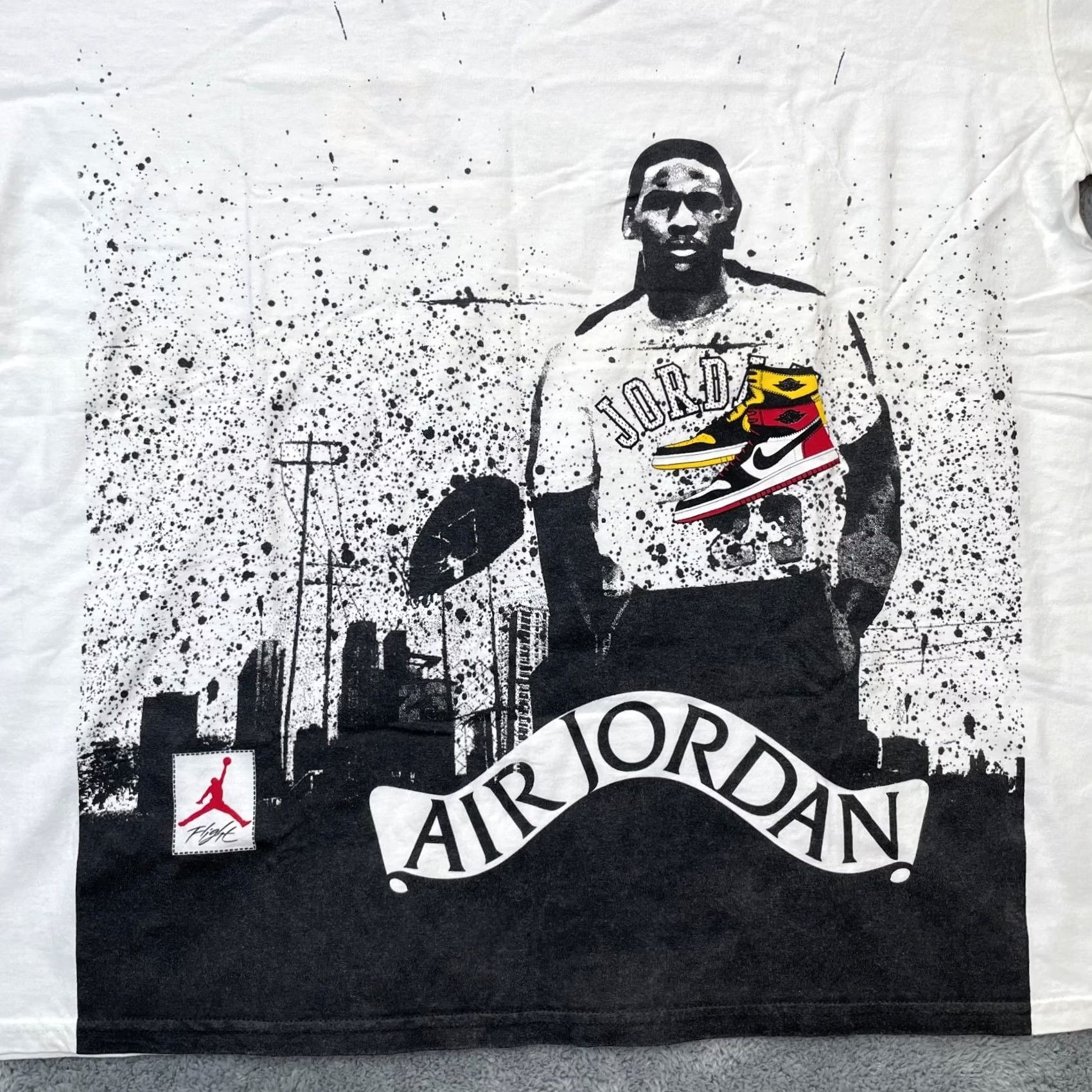 Nike VINTAGE Nike Air Jordan Shirt Mens XXL White Wing Logo Graphic Print 23 Basketball Retro 1s Size US XXL / EU 58 / 5 - 6 Thumbnail