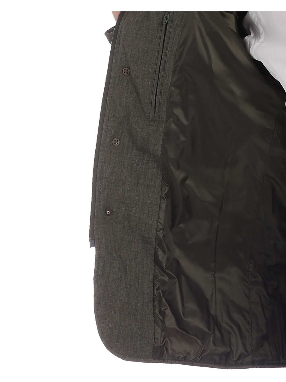 Herno Green musk jacket in padded linen Size US L / EU 52-54 / 3 - 11 Thumbnail