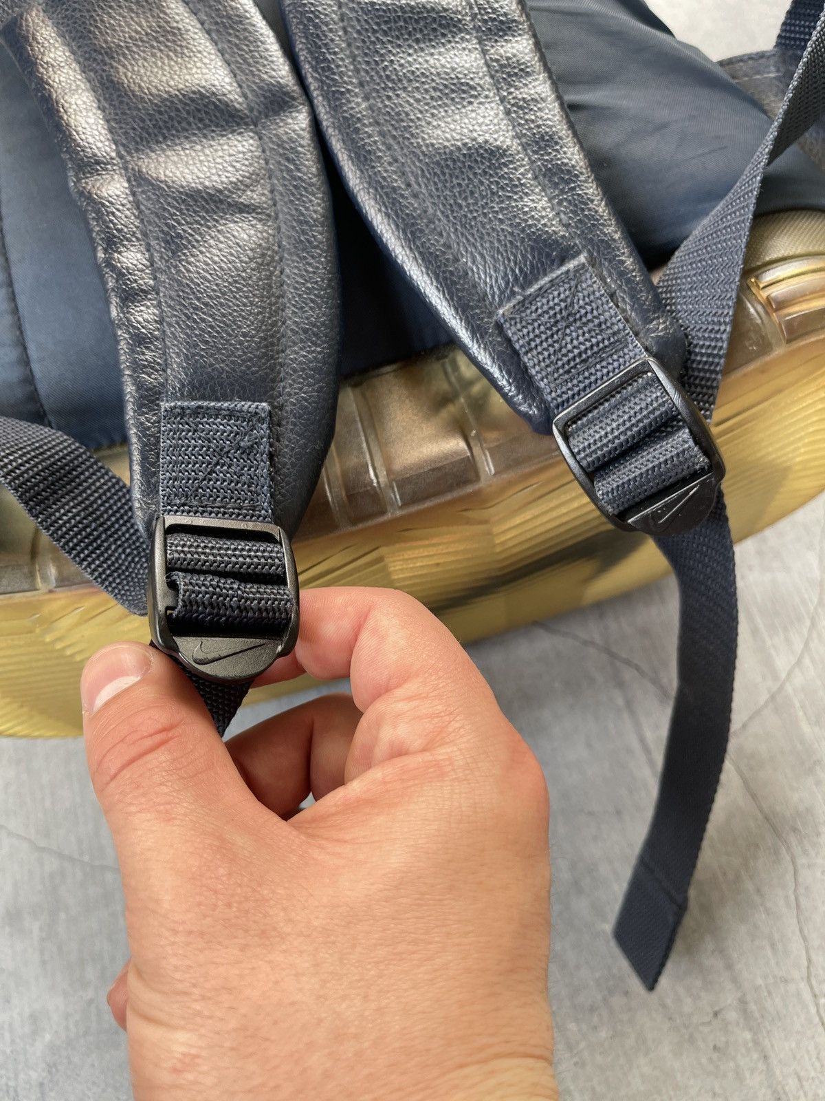 Other Vintage 90s Nike Leather Backpack Double Swoosh Bag Size ONE SIZE - 9 Thumbnail