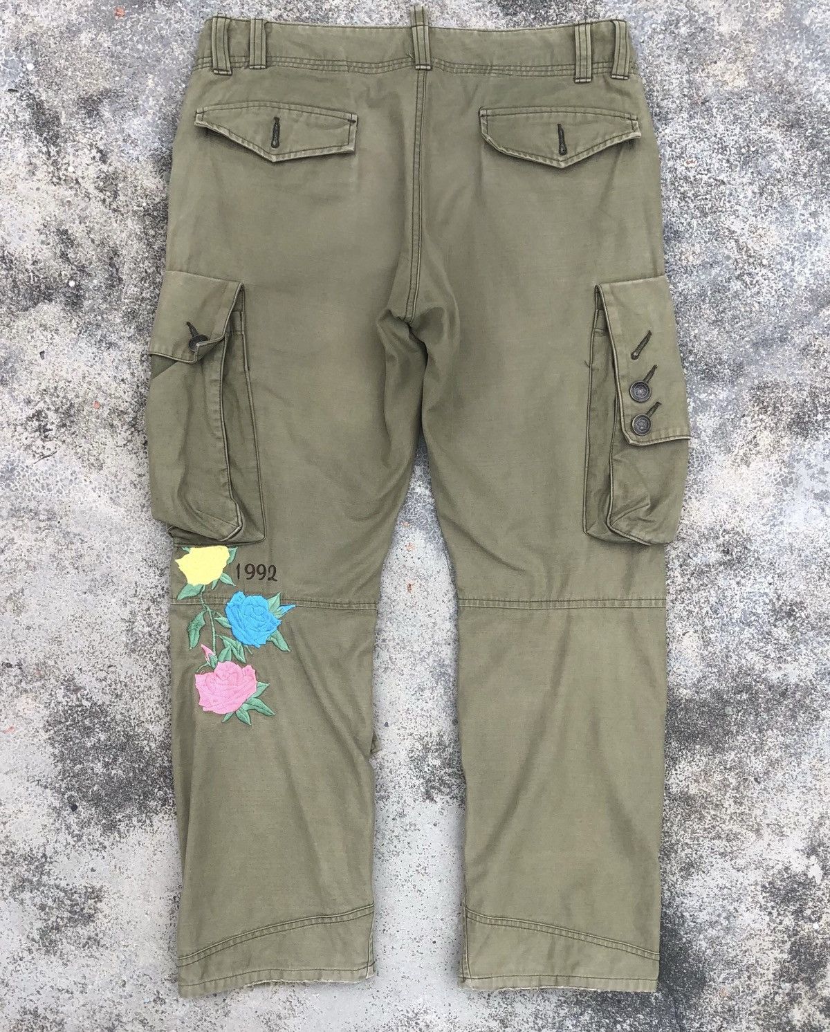 Japanese Brand Japanese Boisbois Distressed Embroidered Cargo Pants Size US 32 / EU 48 - 11 Thumbnail