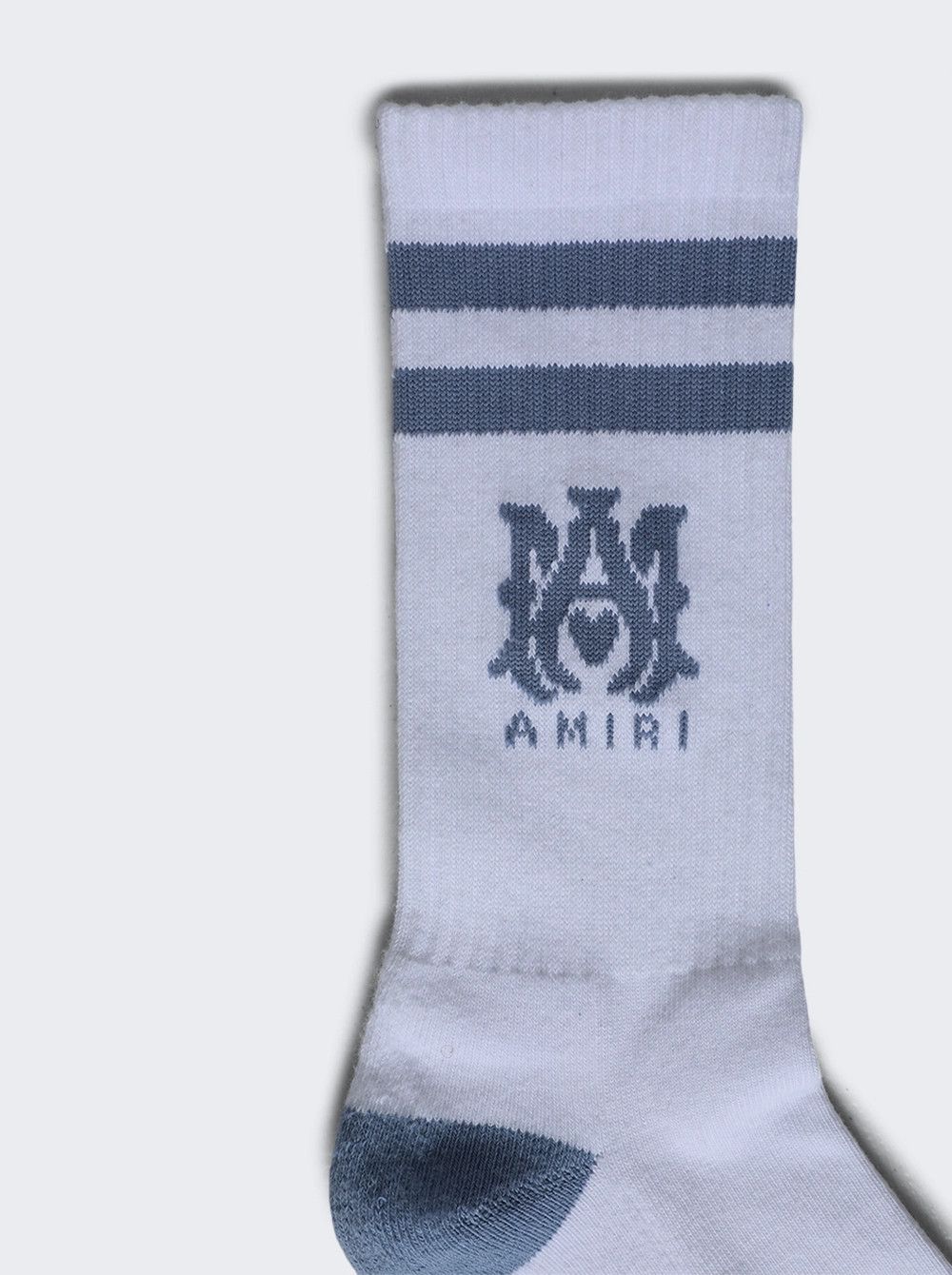 Amiri o1gr1nt0325 Size: 45-46 / MA Stripe Socks White/Dusty Blue Size ONE SIZE - 2 Thumbnail