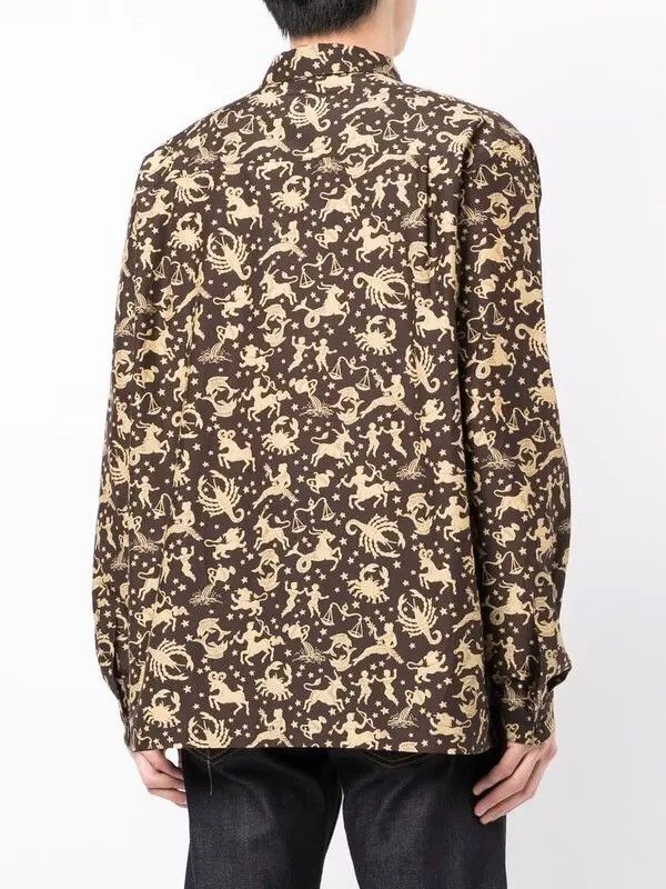 YMC !DS! SS23 YMC Zodiac Motif Silk Button Up Shirt Size US M / EU 48-50 / 2 - 7 Thumbnail