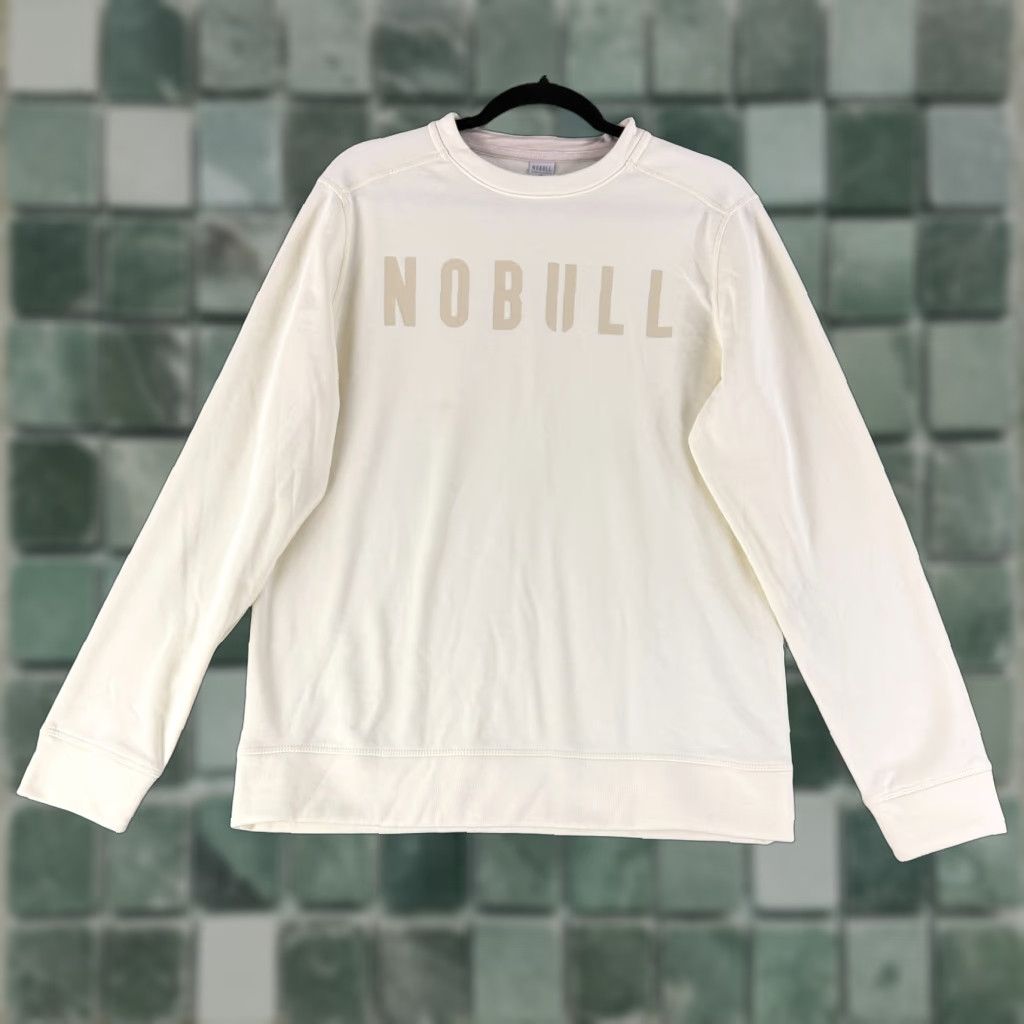 Vintage NoBull Performance Logo Sweater Womens Medium Ivory Crew Neck Pullover LS Size M / US 6-8 / IT 42-44 - 1 Thumbnail