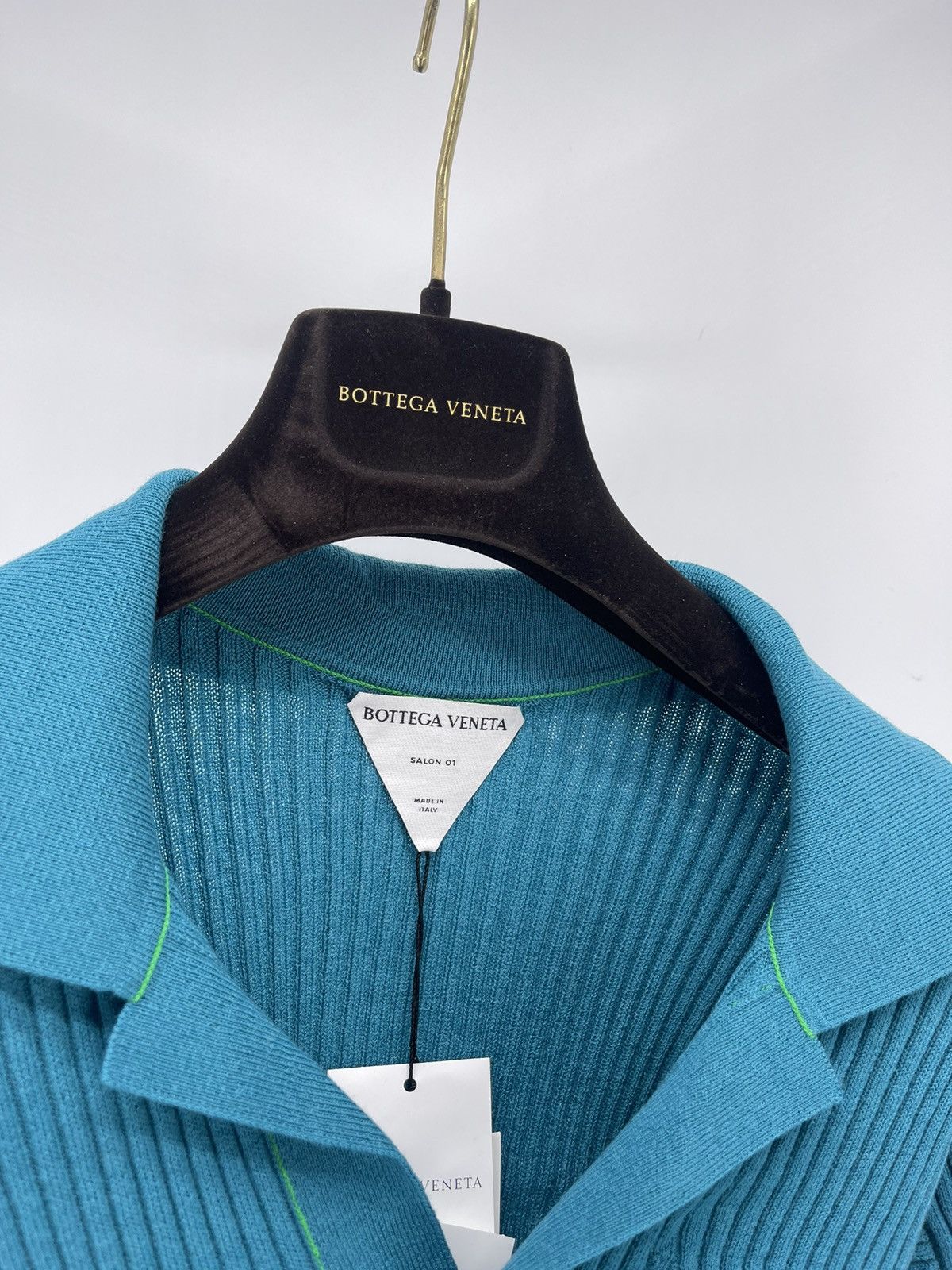 Bottega Veneta Bottega Veneta Ribbed Polo Shirt Size M RRP $900 Size US S / EU 44-46 / 1 - 2 Thumbnail