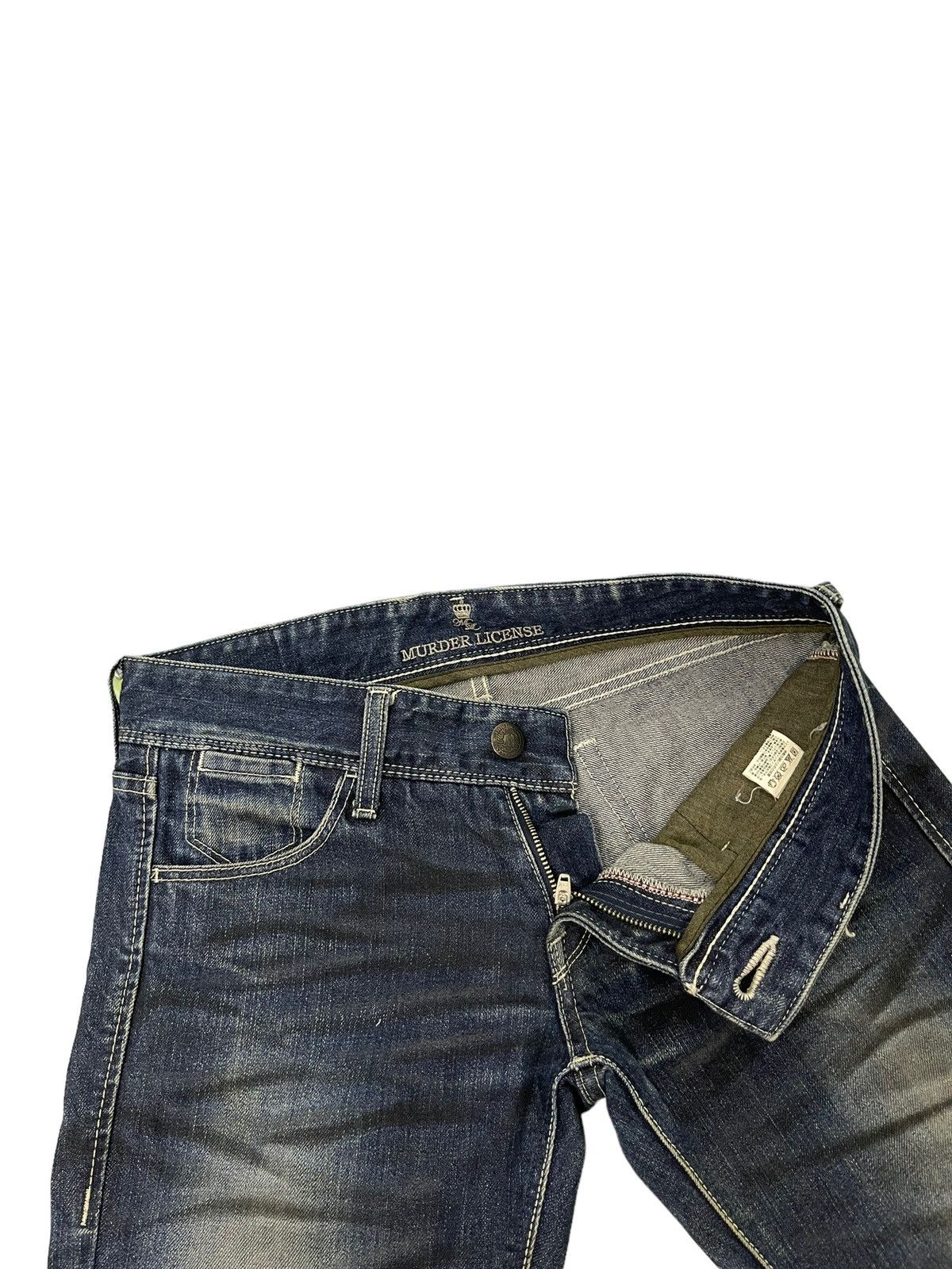 Japanese Brand Flare Jeans Murder License Distress Low Rise Honeycomb 7🟦3 Size US 30 / EU 46 - 10 Thumbnail