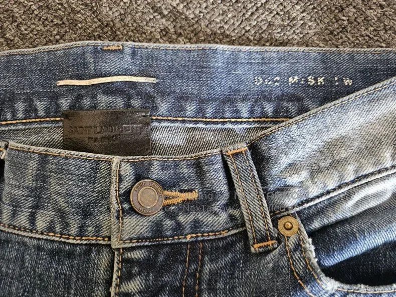 Saint Laurent Paris Saint Laurent D02 Distressed Denim Jeans. Size US 28 / EU 44 - 4 Thumbnail