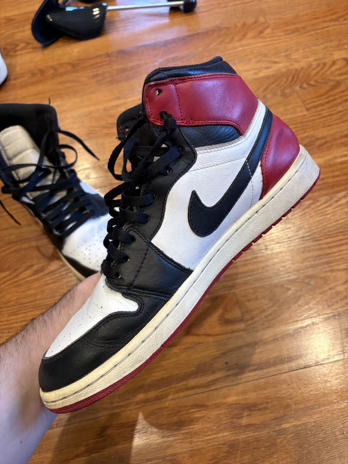 Nike 2013 Jordan 1 Black Toe Size US 12 / EU 45 - 3 Thumbnail