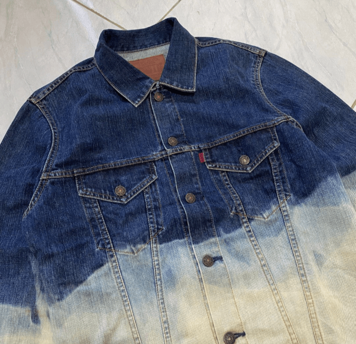 Edwin Edwin 503 JK Denim Trucker Jacket Ombre Tie dye Size US L / EU 52-54 / 3 - 2 Thumbnail