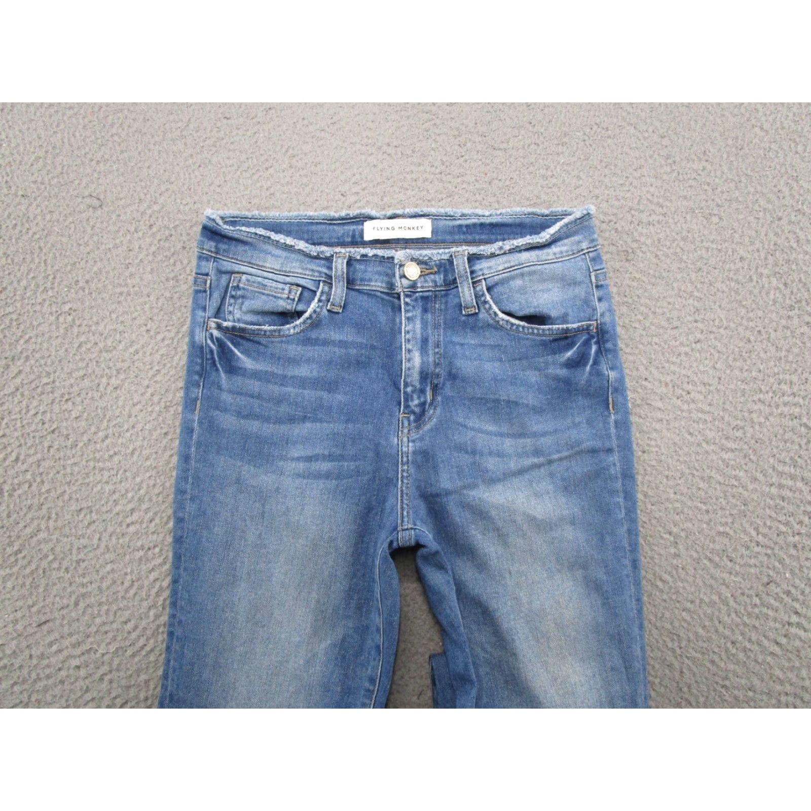 Vintage Flying Monkey Womens Jeans Skinny Denim Stretch Blue Size 27 5-Pocket Design Cotton Blend Size 27" / US 4 / IT 40 - 3 Thumbnail