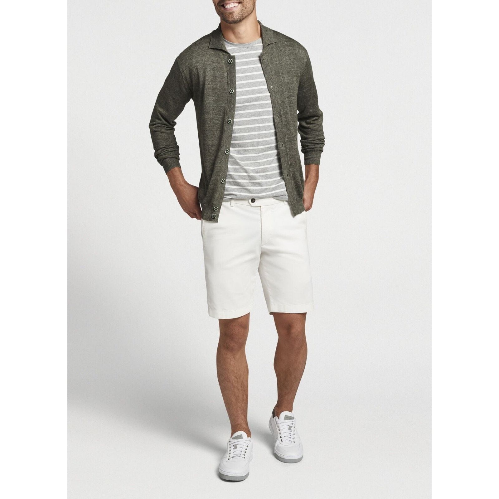 Peter Millar Peter Millar 2XL Villa Full-Button Cardigan Kelp NWT $348 Size US XXL / EU 58 / 5 - 6 Thumbnail
