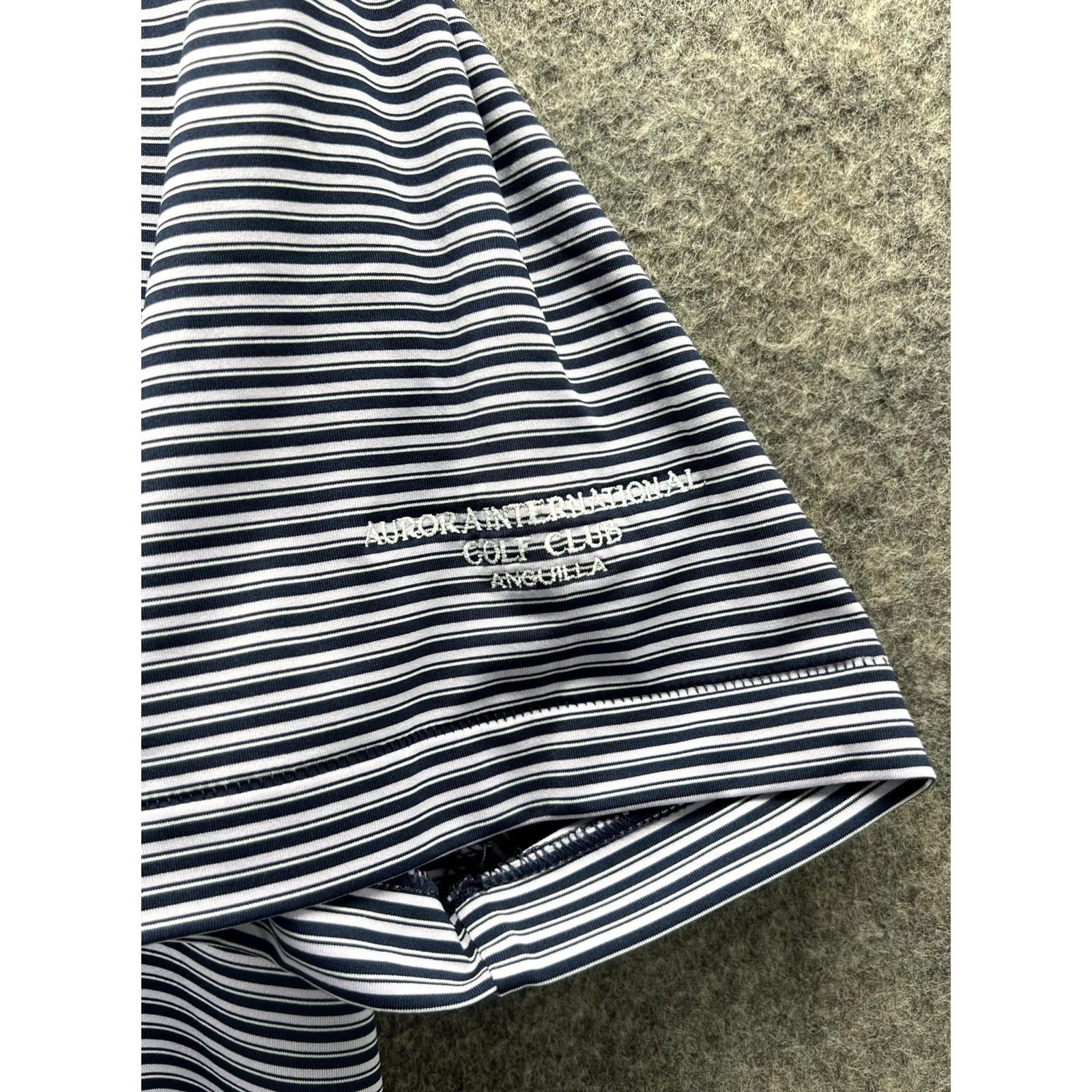 Peter Millar Peter Millar Summer Comfort Polo Shirt Mens M Blue Stripe Aurora Golf Club Size US M / EU 48-50 / 2 - 6 Thumbnail