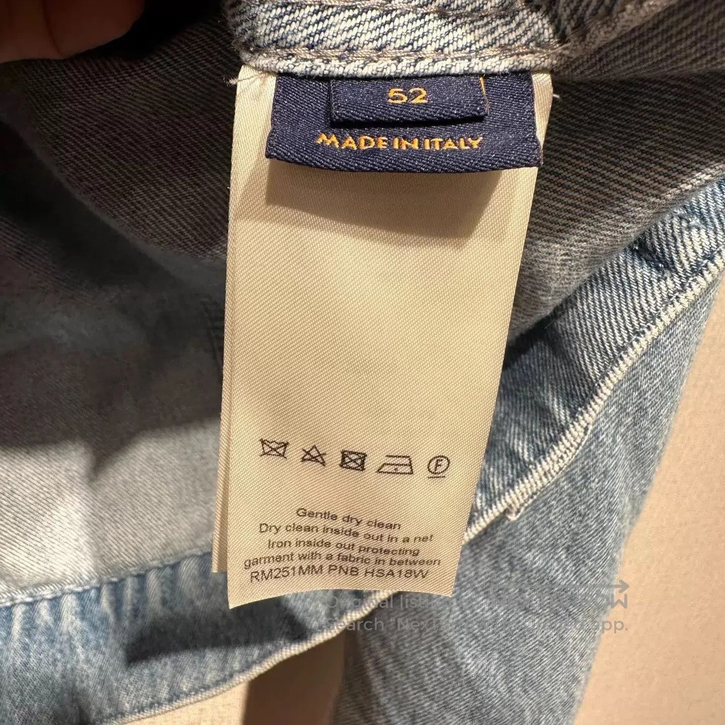 Louis Vuitton Blue Denim Jacket with Distressed Embroidered Details. Size US L / EU 52-54 / 3 - 6 Thumbnail