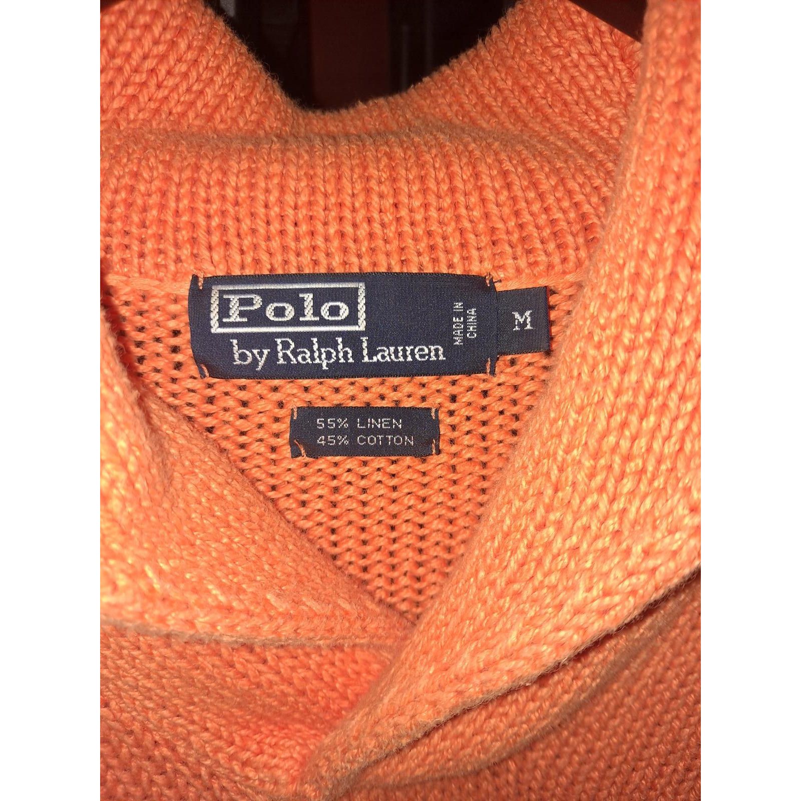 Polo Ralph Lauren Polo Ralph Lauren Salmon Shawl Neck Sweater with Front Pocke Size US M / EU 48-50 / 2 - 3 Thumbnail