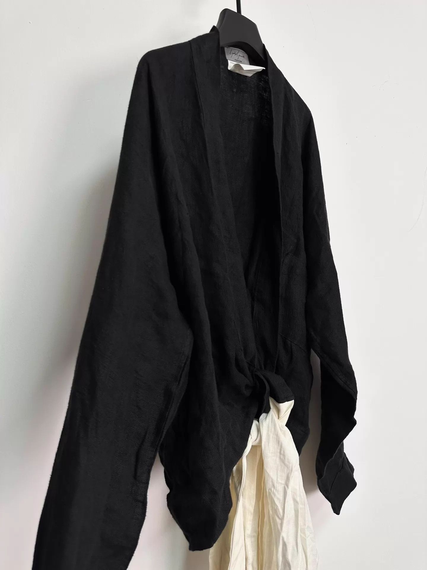 Yohji Yamamoto Yohji Yamamoto 1985SS Draped Linen Jacket free size Size US M / EU 48-50 / 2 - 6 Thumbnail