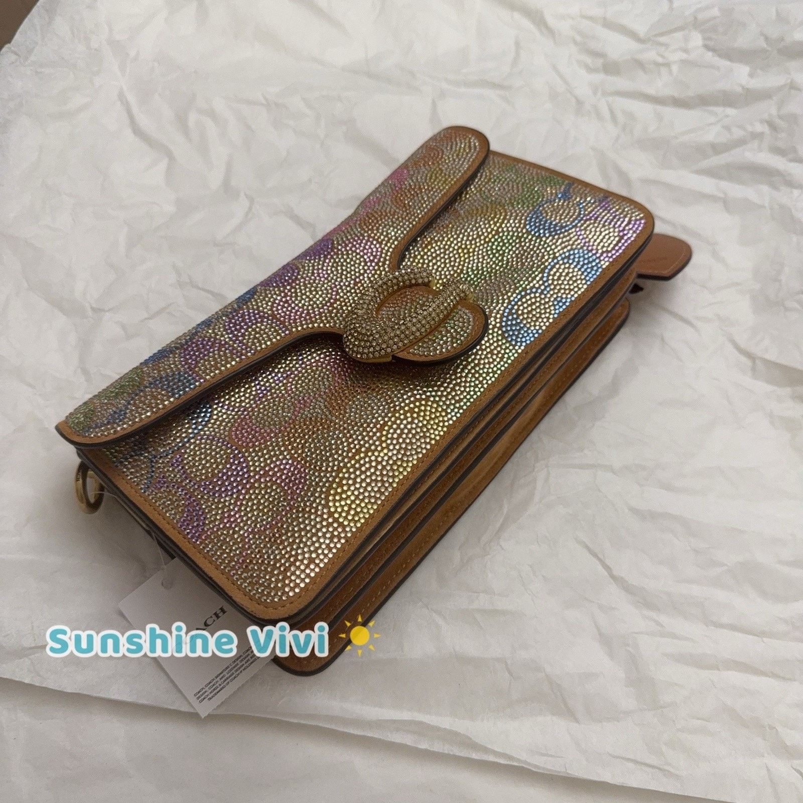 Coach NWT Coach Tabby 26 Signature Crystal Bag Rainbow CCX14 Size ONE SIZE - 6 Thumbnail
