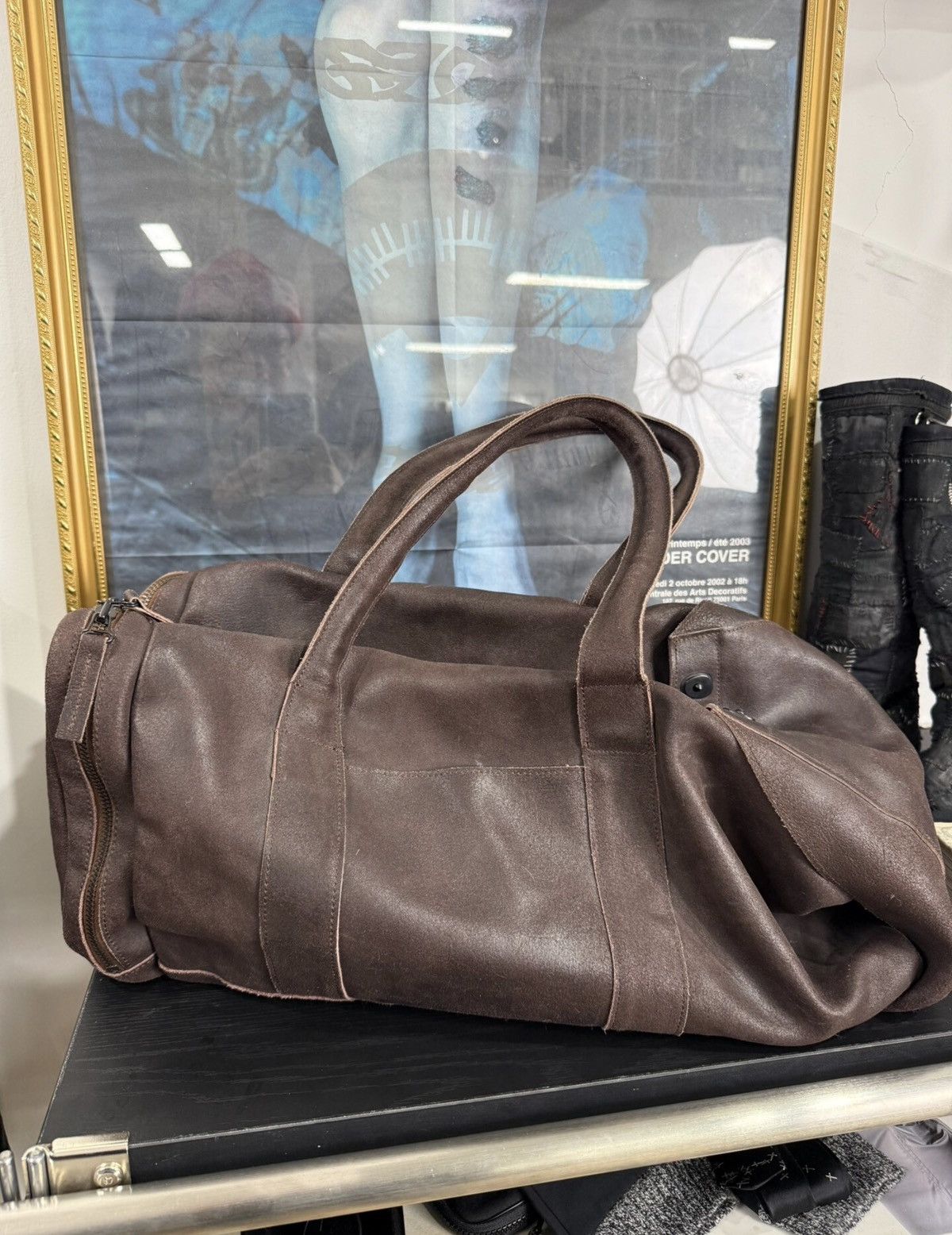 Yohji Yamamoto Yohji Yamamoto Y's for Men Large Deconstructed Boston Bag Size ONE SIZE - 4 Thumbnail