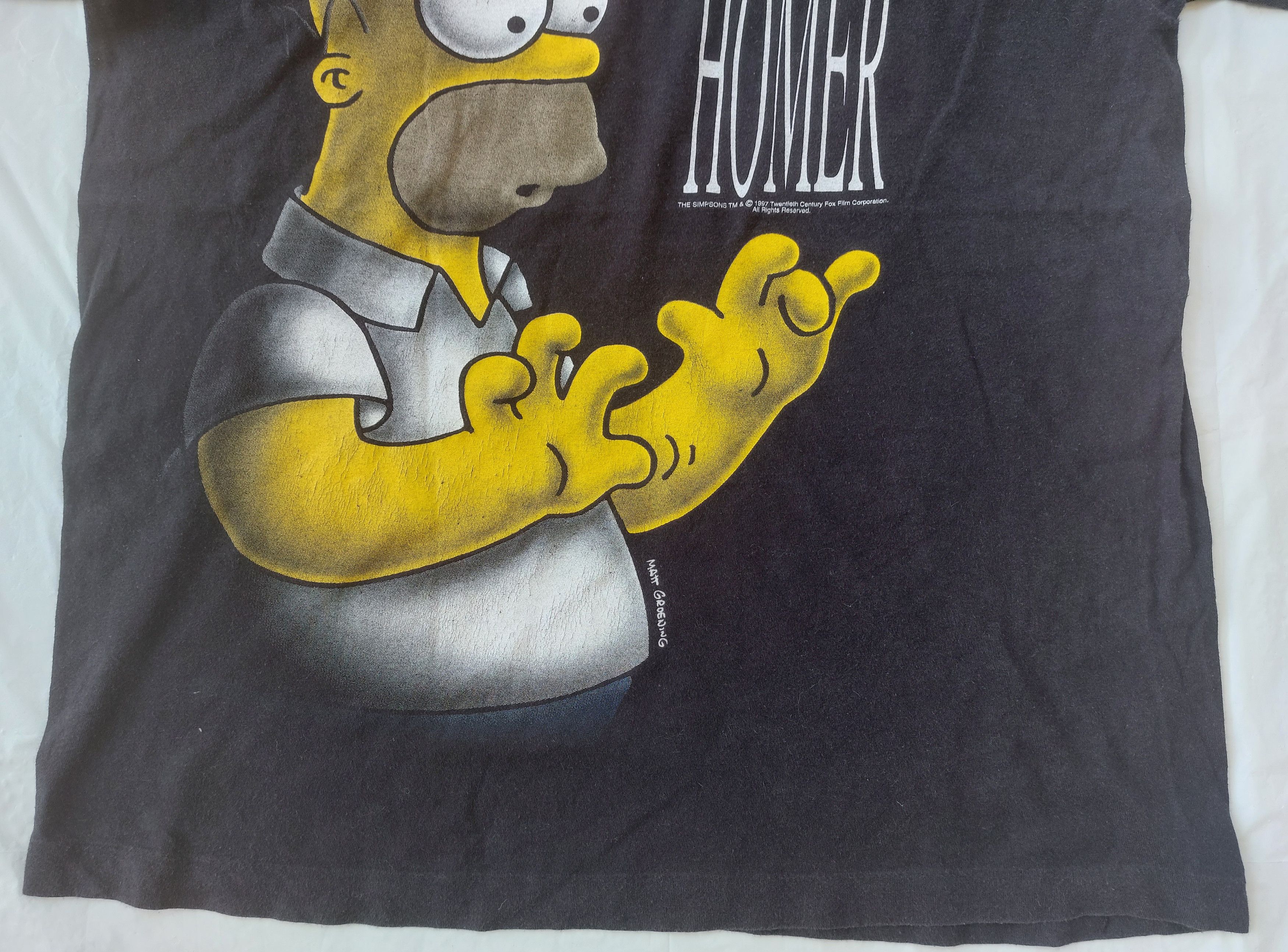 The Simpsons Vtg 1997 HOMER THE SIMPSON by MATT GROENING tee Size US XL / EU 56 / 4 - 2 Thumbnail