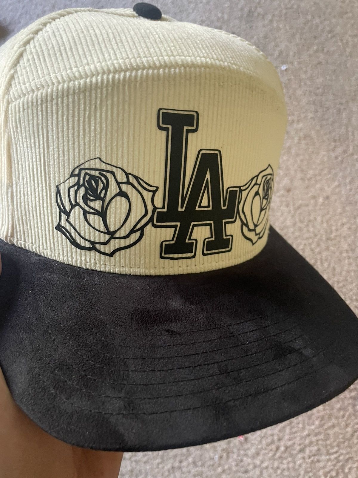 Other Los Angeles dodgers rose white corduroy SnapBack custom made Size ONE SIZE - 2 Thumbnail