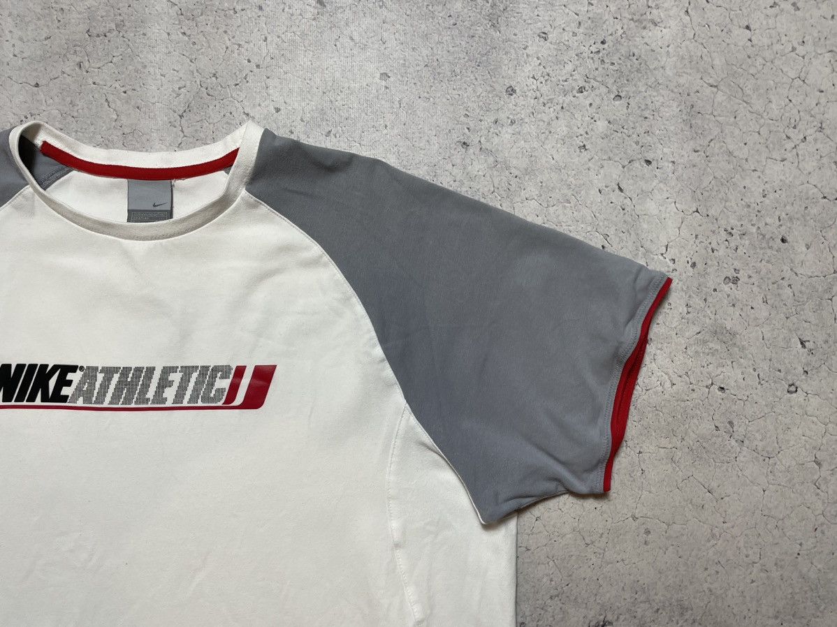 Nike × Vintage Vintage Nike Athletic Big Logo Swoosh T-Shirt Y2K Size US XL / EU 56 / 4 - 3 Thumbnail