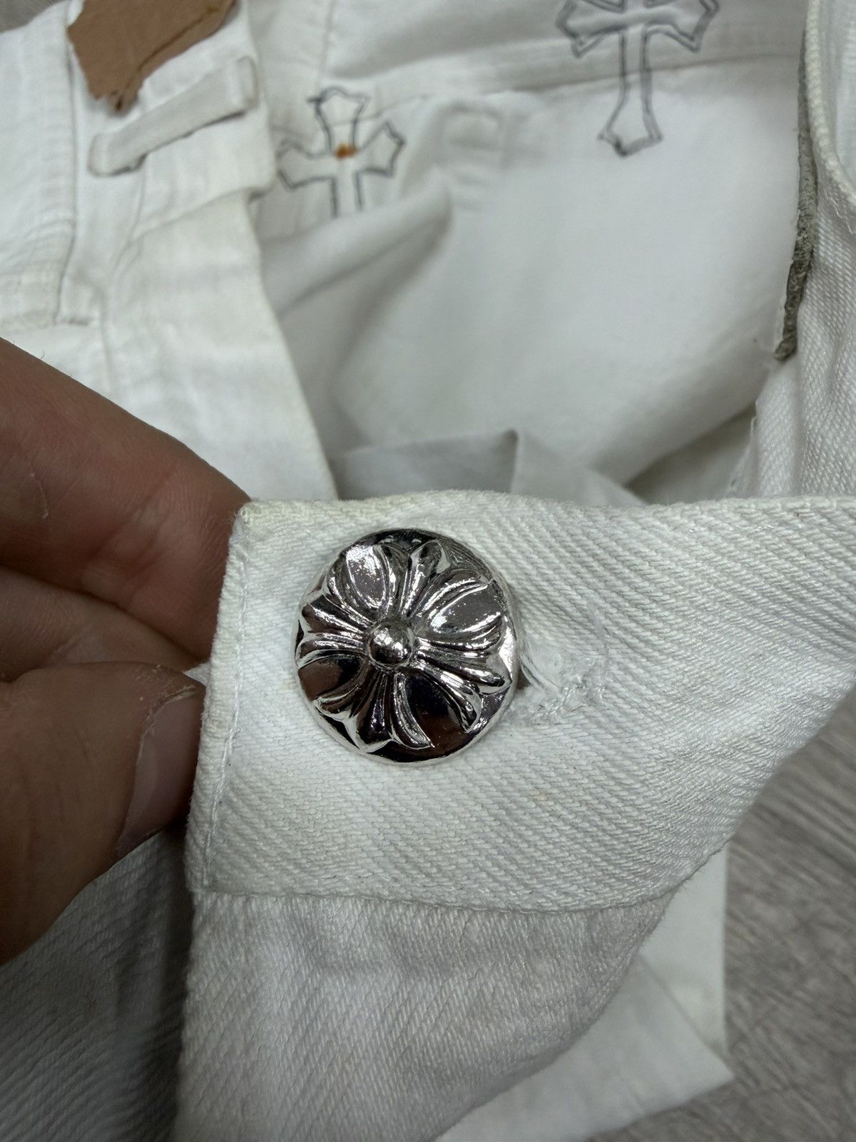 Chrome Hearts Chrome Hearts White Cheetah Patch Jeans Size US 33 - 5 Thumbnail