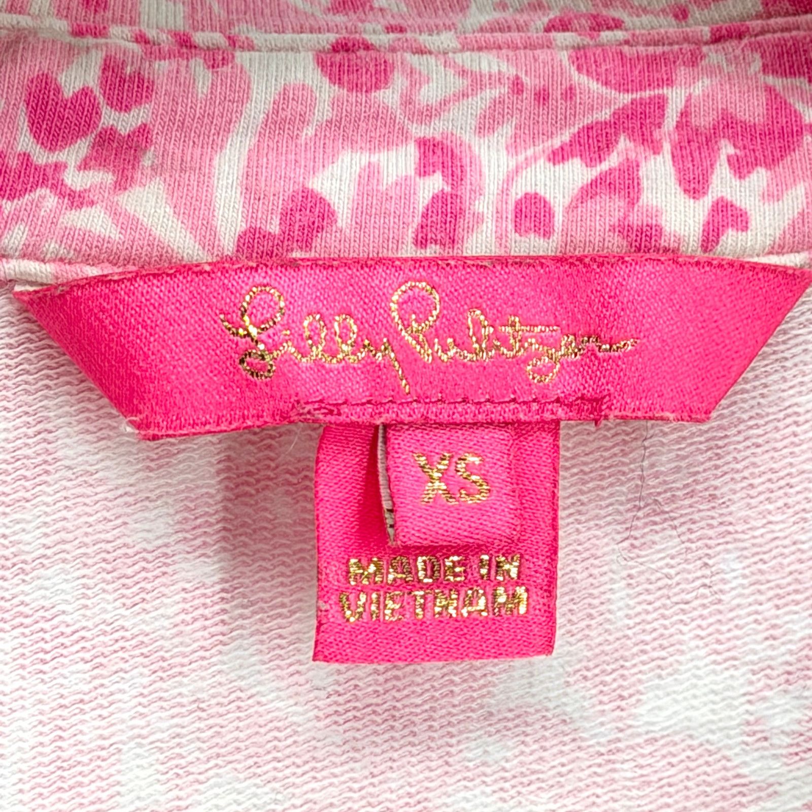 Lilly Pulitzer Lilly Pulitzer Pink Floral Heart Print Jersey Knit Romper Size 27" / US 4 / IT 40 - 6 Thumbnail