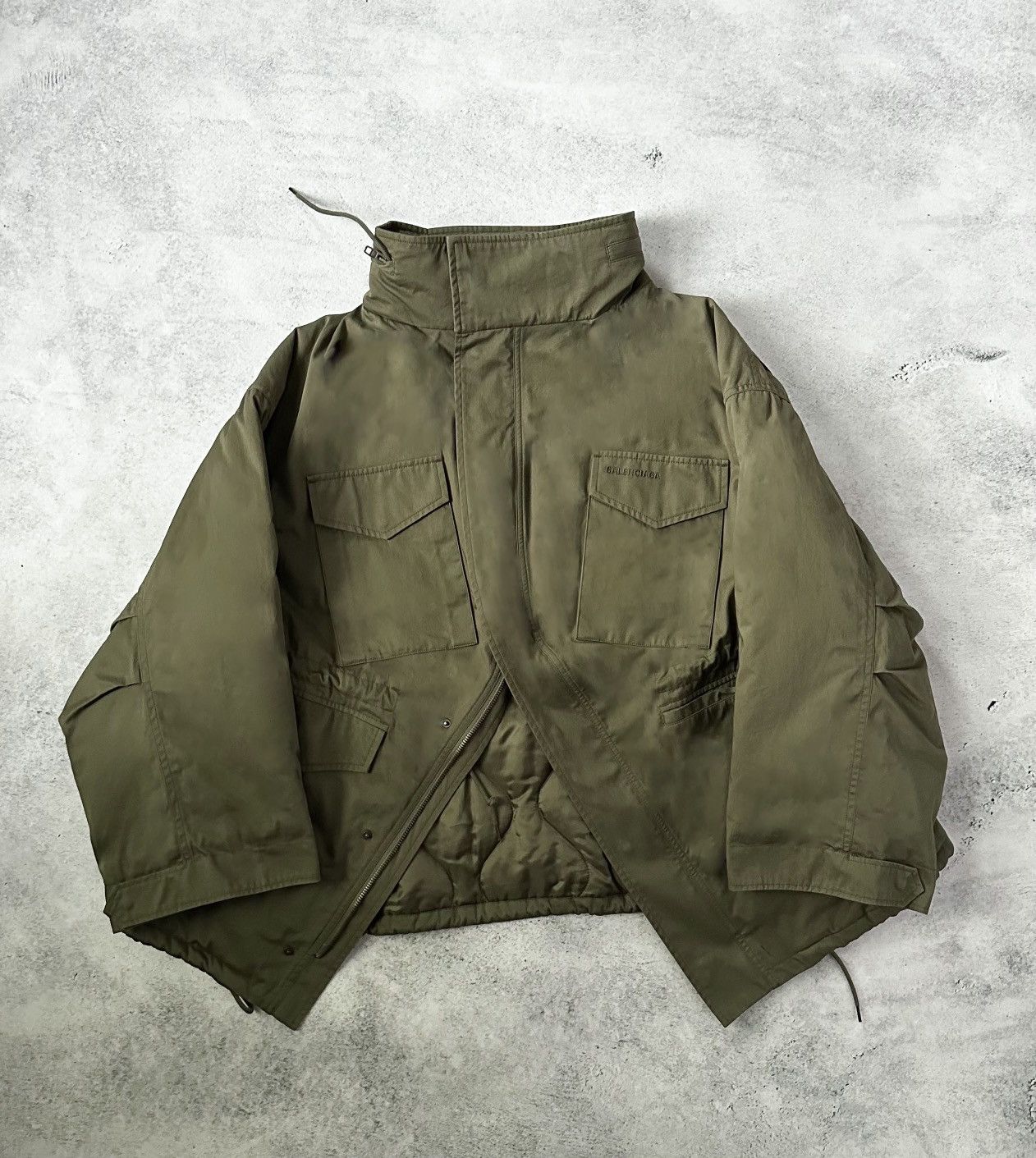 Balenciaga FW19 Twill Swing Parka Grailed