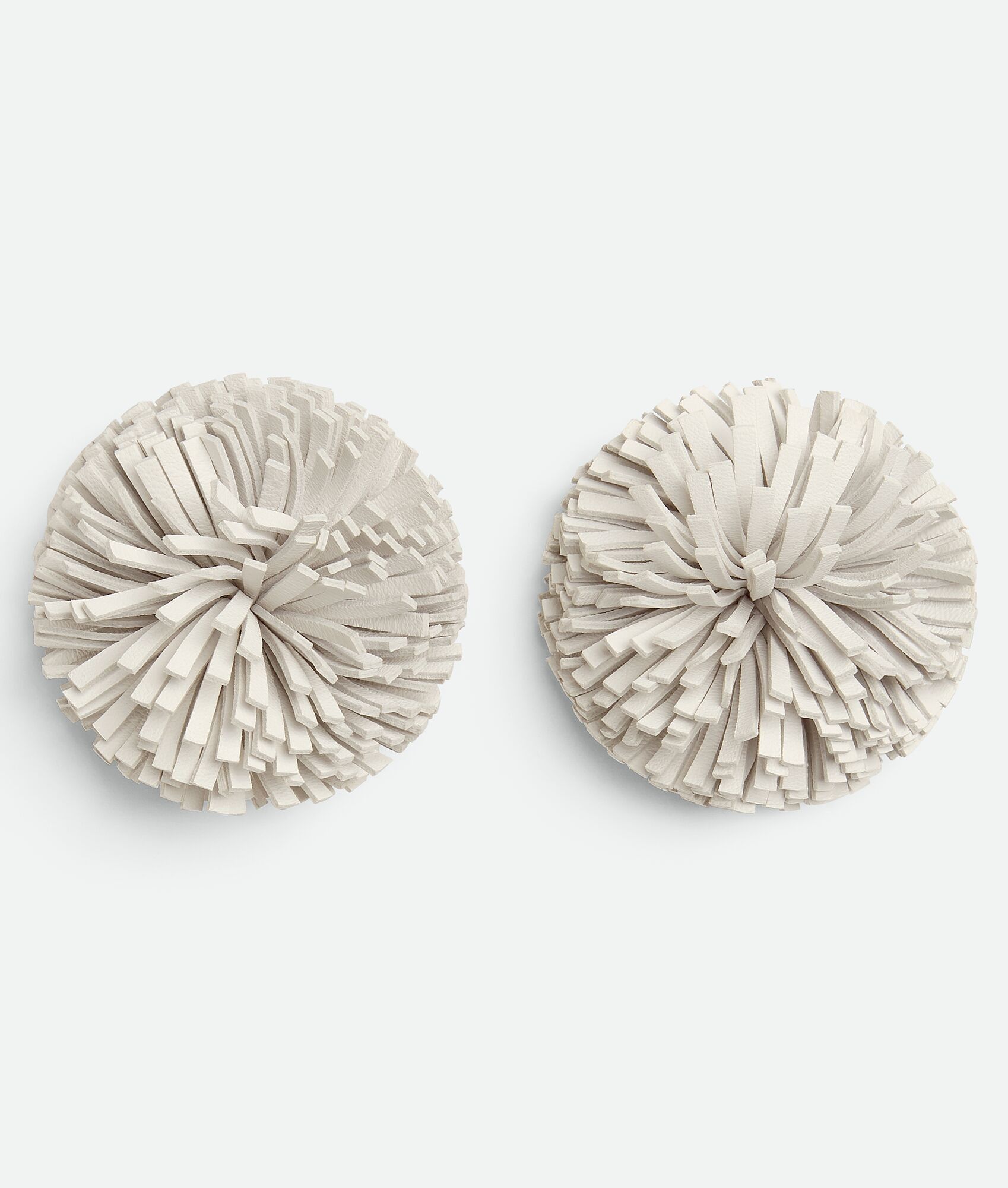 Bottega Veneta o1n1vont0425 Size: OS / Pompom Leather Earrings in White Size ONE SIZE - 1 Preview
