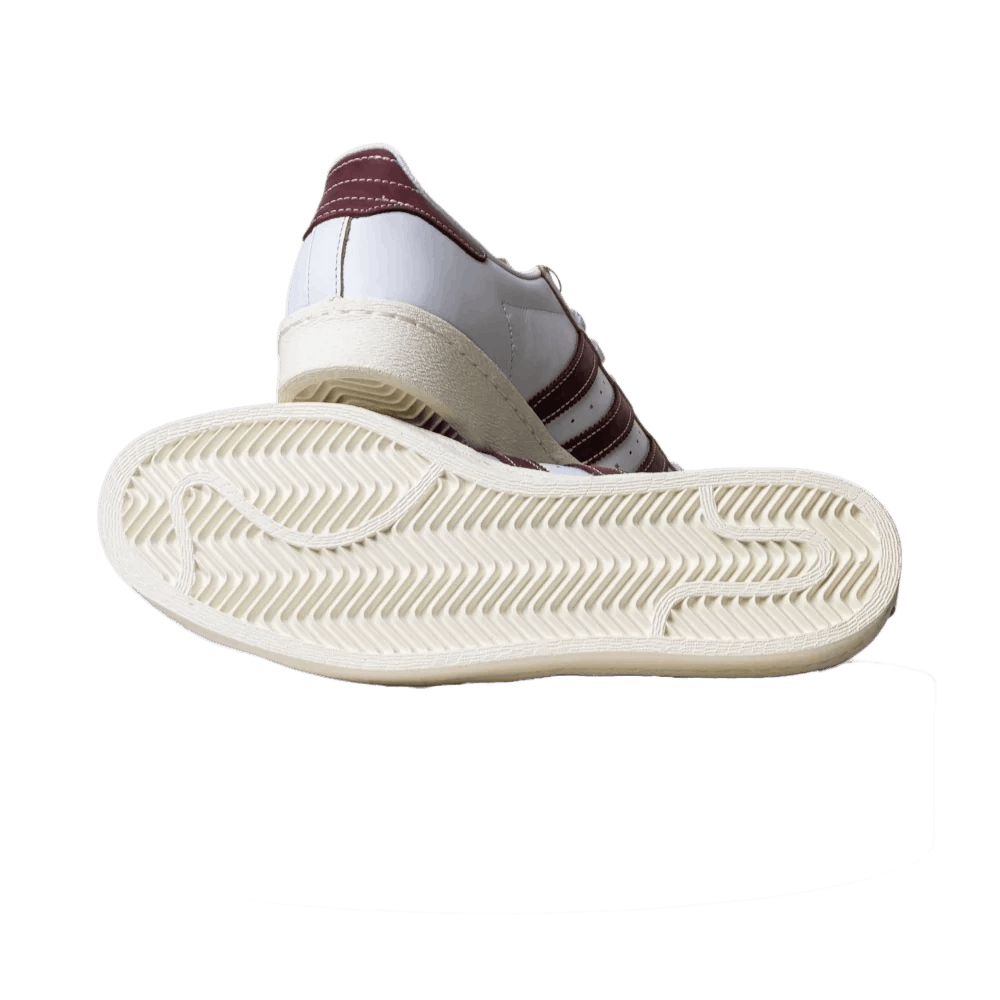 Adidas o1mle0426 Unisex Superstar 80 Low-Top Sneakers in White/Red Size US 6 / EU 39 - 5 Thumbnail