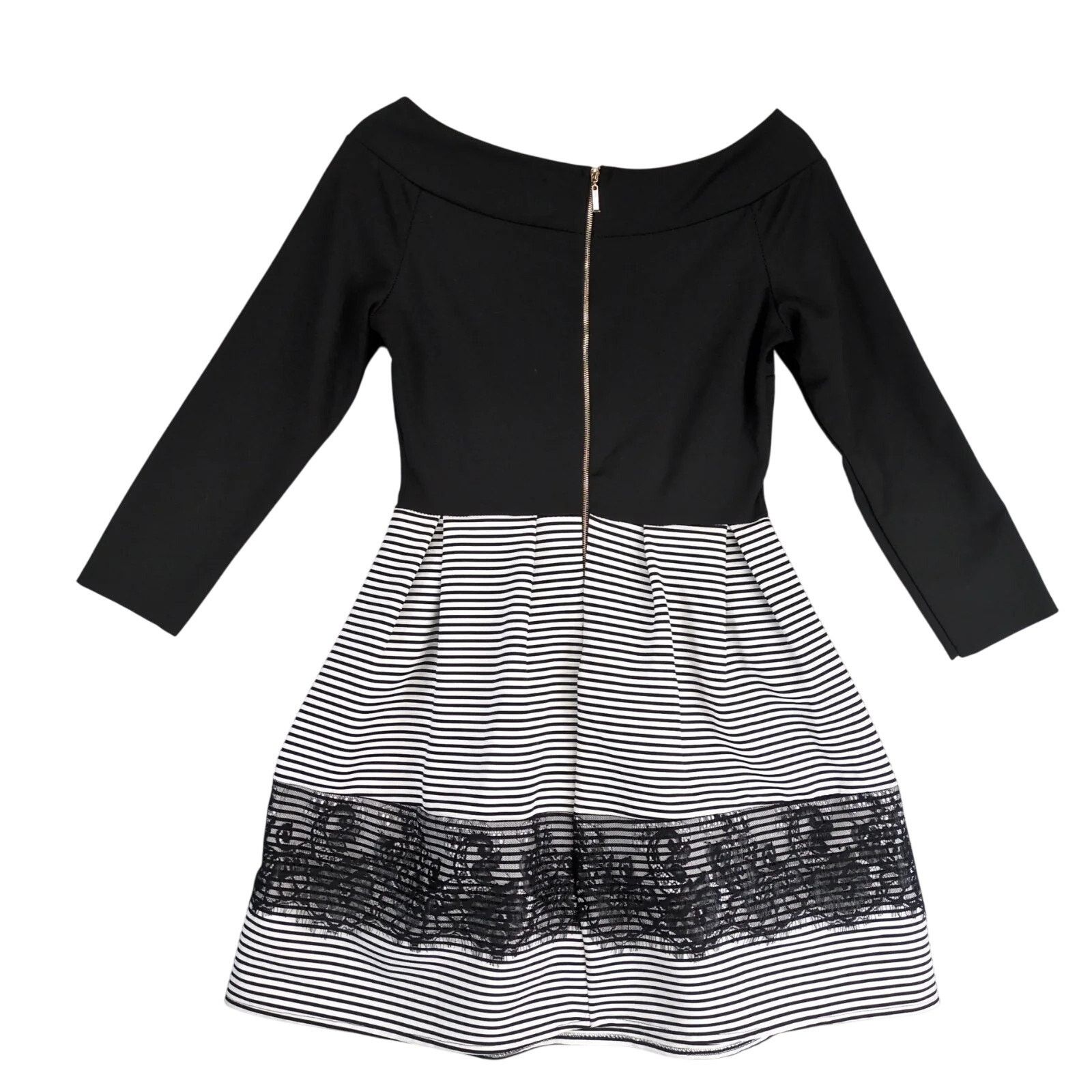 Other Vian Studio Striped Fit & Flare Skater Dress Sz L Made Italy Size L / US 10 / IT 46 - 2 Thumbnail