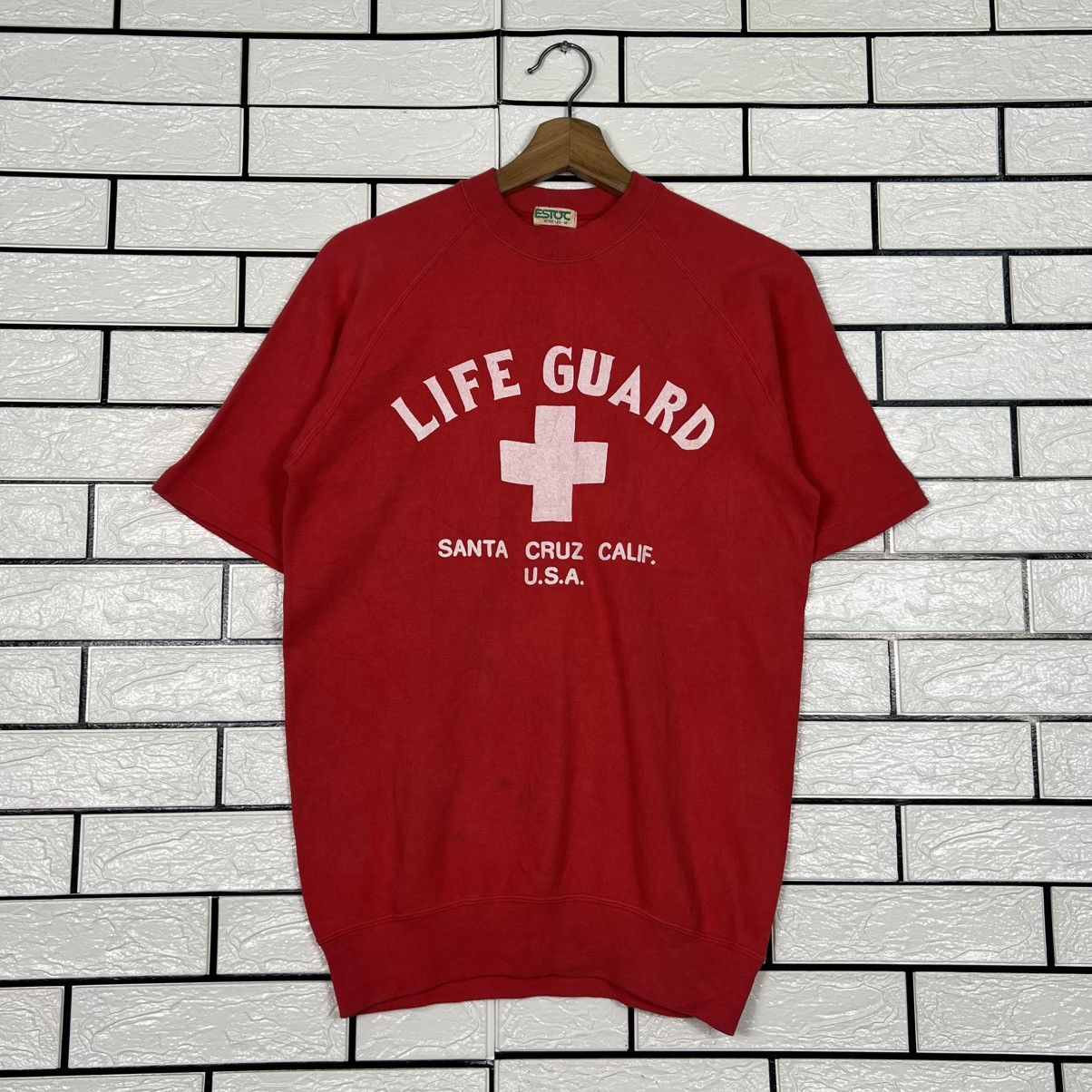 Vintage Vintage 80's LIFE GUARD Santa Cruz SS Sweatshirt #3945-C180 Size US M / EU 48-50 / 2 - 1 Thumbnail