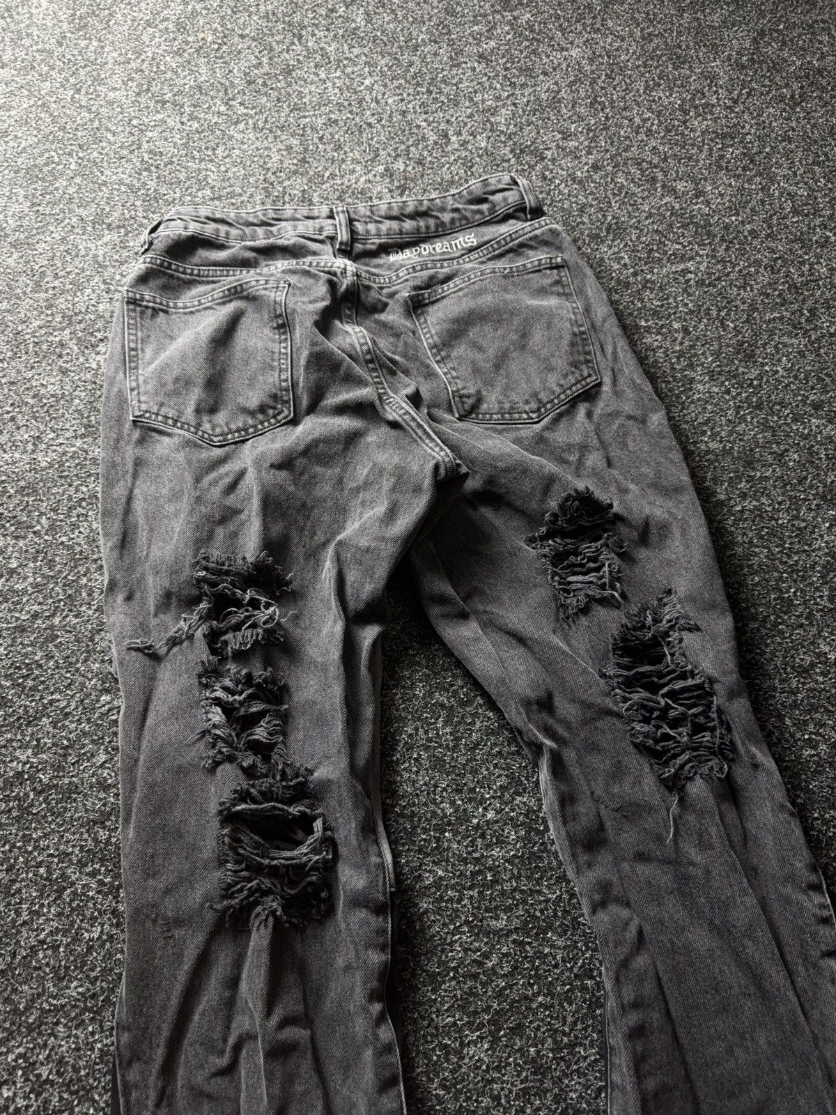 Japanese Brand Japanese Avant-Garde 00s Distressed Panel Jeans Wide Leg Y2K Size US 31 - 15 Thumbnail