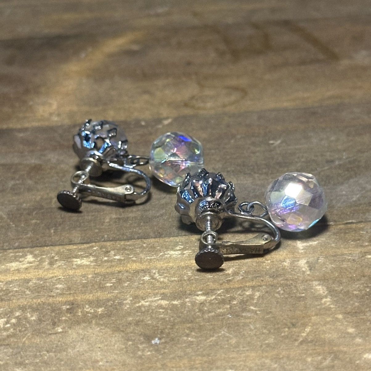 Miriam Haskell Vintage Miriam Haskell Aurora Borealis Crystal dangle earrin Size ONE SIZE - 7 Thumbnail