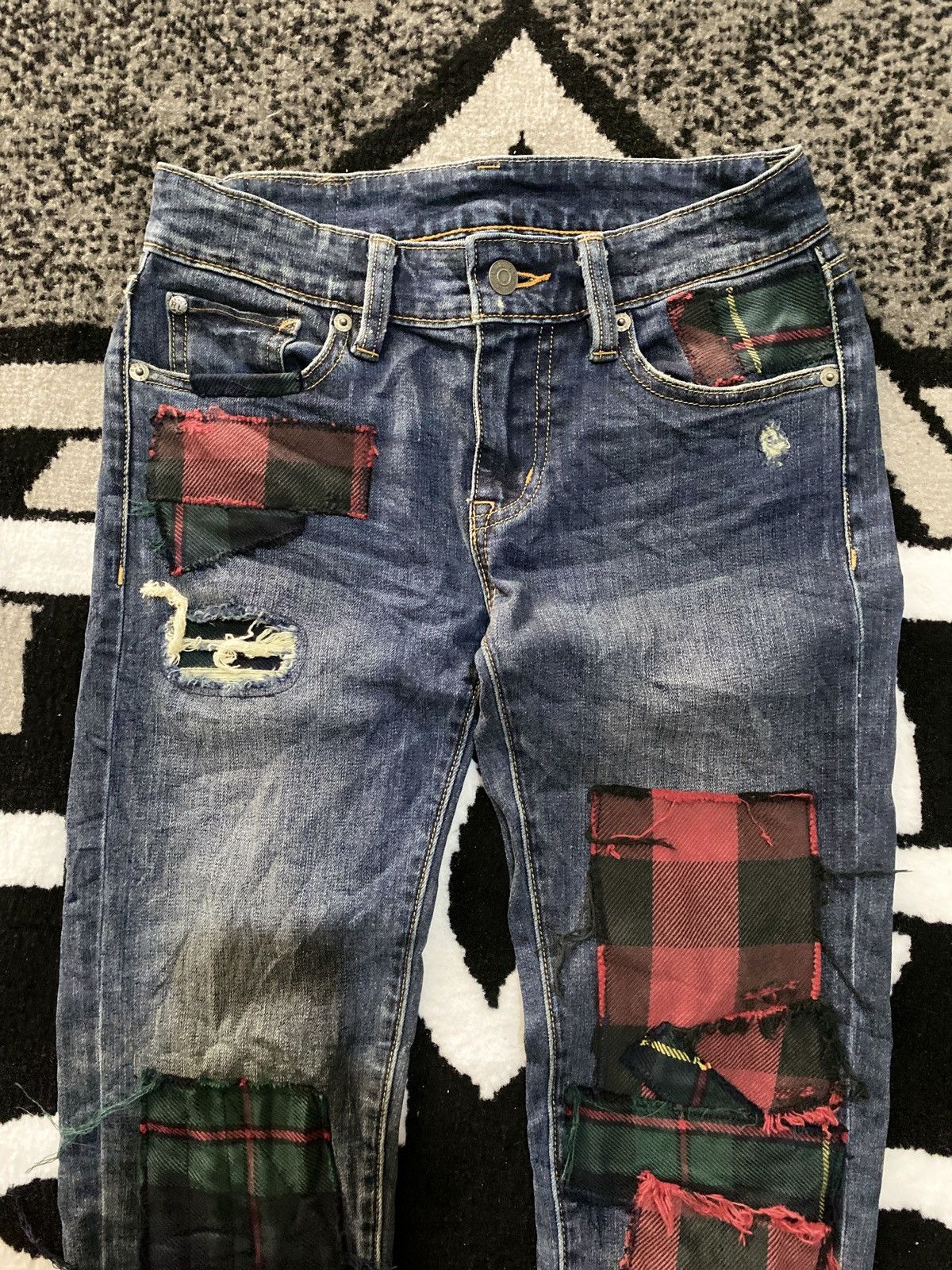 Y/Project Ralph Lauren Denim & Supply Kurt Cobain Grunge Patchwork Size 25" / US 0 / IT 36 - 5 Thumbnail