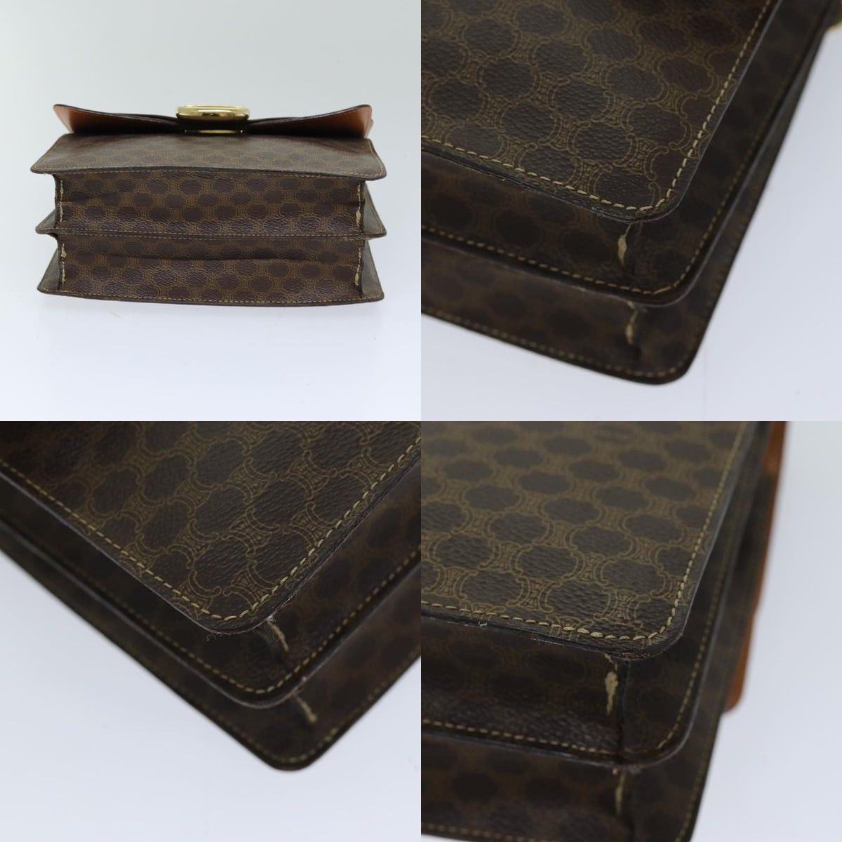 Celine CELINE Macadam Canvas Hand Bag Pvc Brown Size ONE SIZE - 10 Thumbnail
