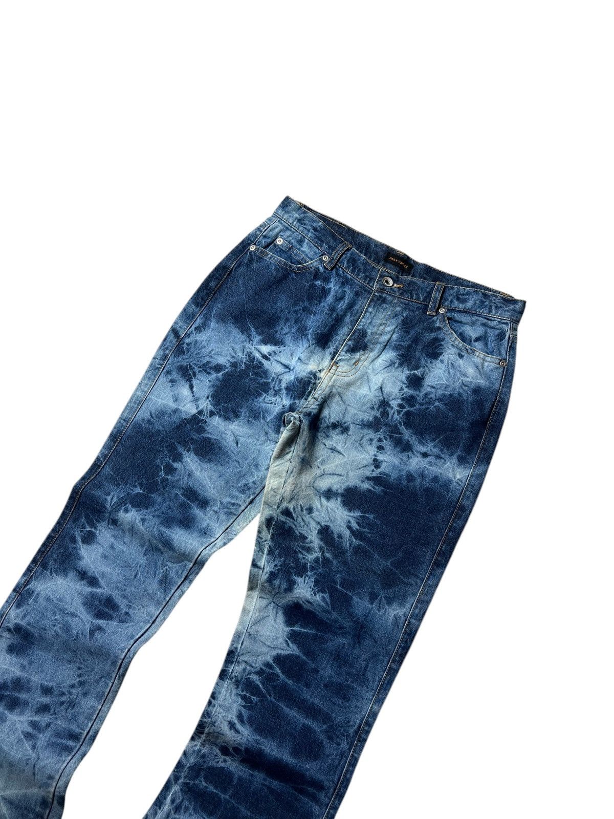 Japanese Brand 2000s Daily Topics Acid Washed Flared Pants Size US 30 / EU 46 - 2 Thumbnail