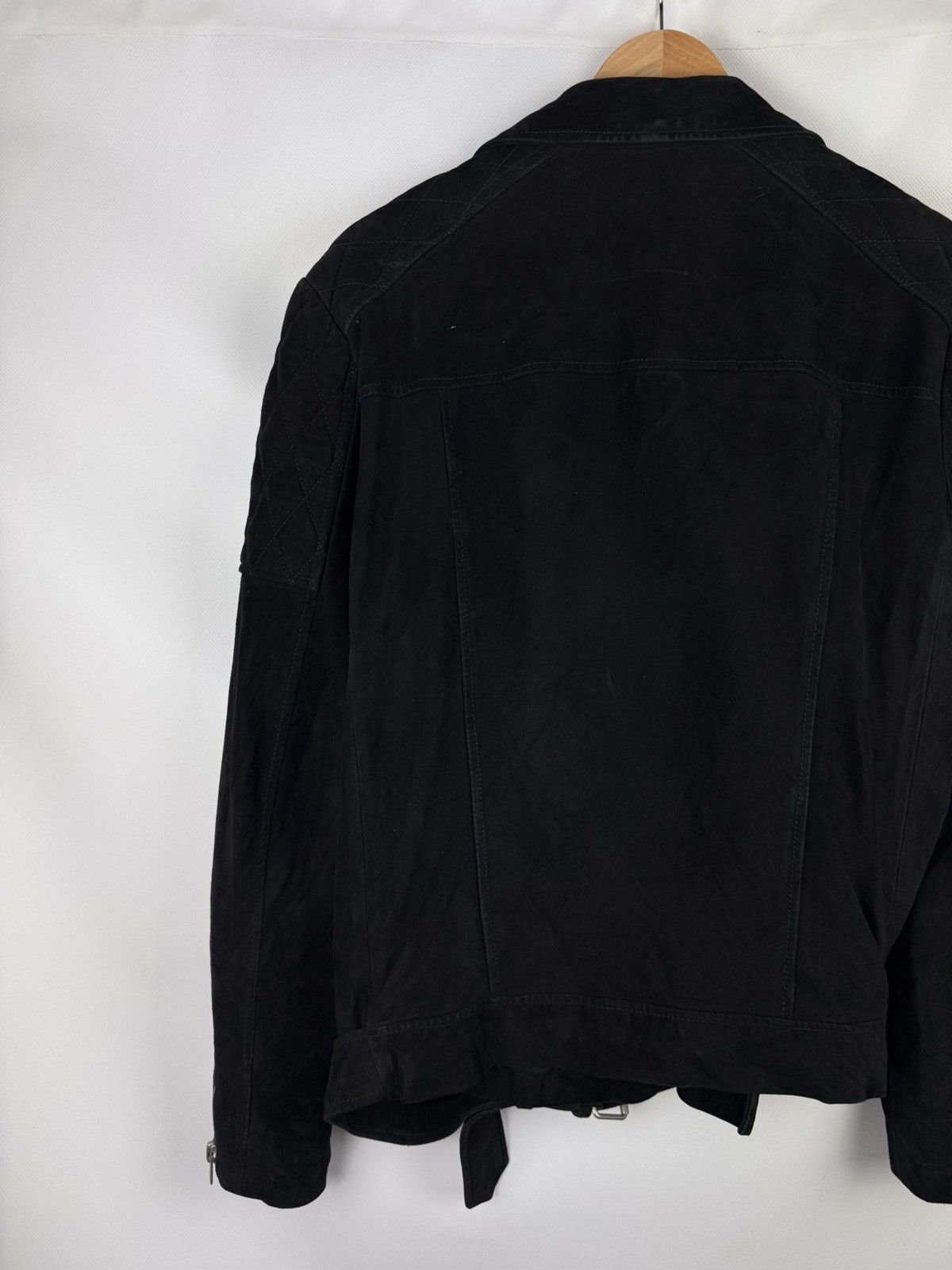 Allsaints Allsaints Bonson Biker Goat Leather Belted Suede Jacket Size US M / EU 48-50 / 2 - 16 Thumbnail