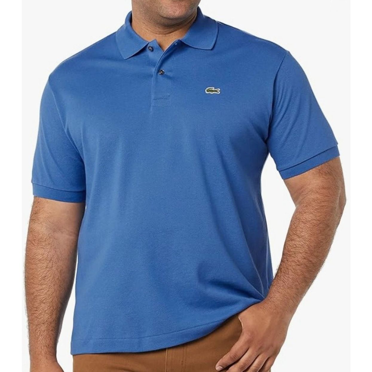 Lacoste Lacoste Mens Legacy Short Sleeve Pique Polo Shirt Blue 2XL Size US XXL / EU 58 / 5 - 1 Thumbnail