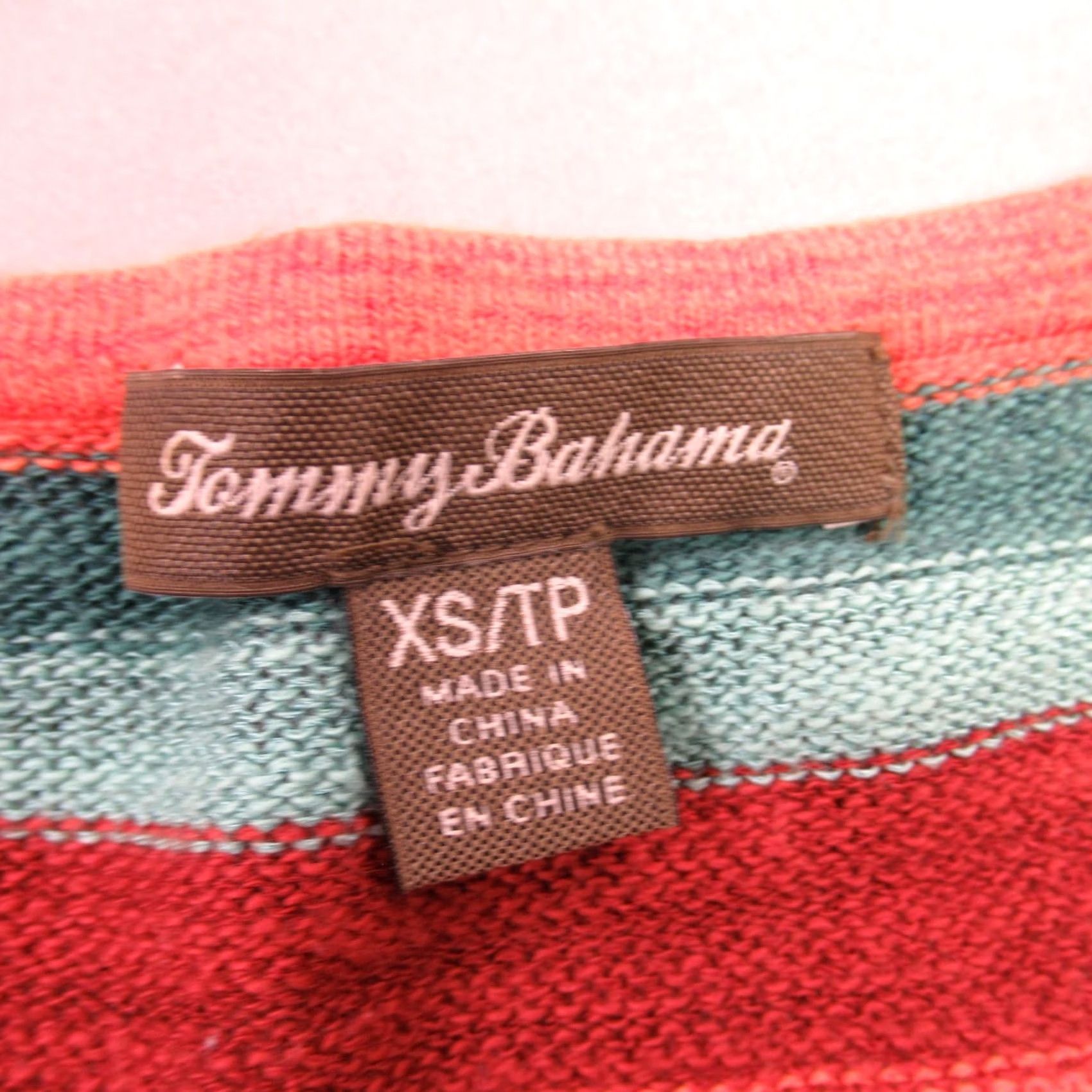 Tommy Bahama Tommy Bahama Womens XS Short Sleeve Lightweight Crew Neck Stripes Size XS / US 0-2 / IT 36-38 - 3 Thumbnail