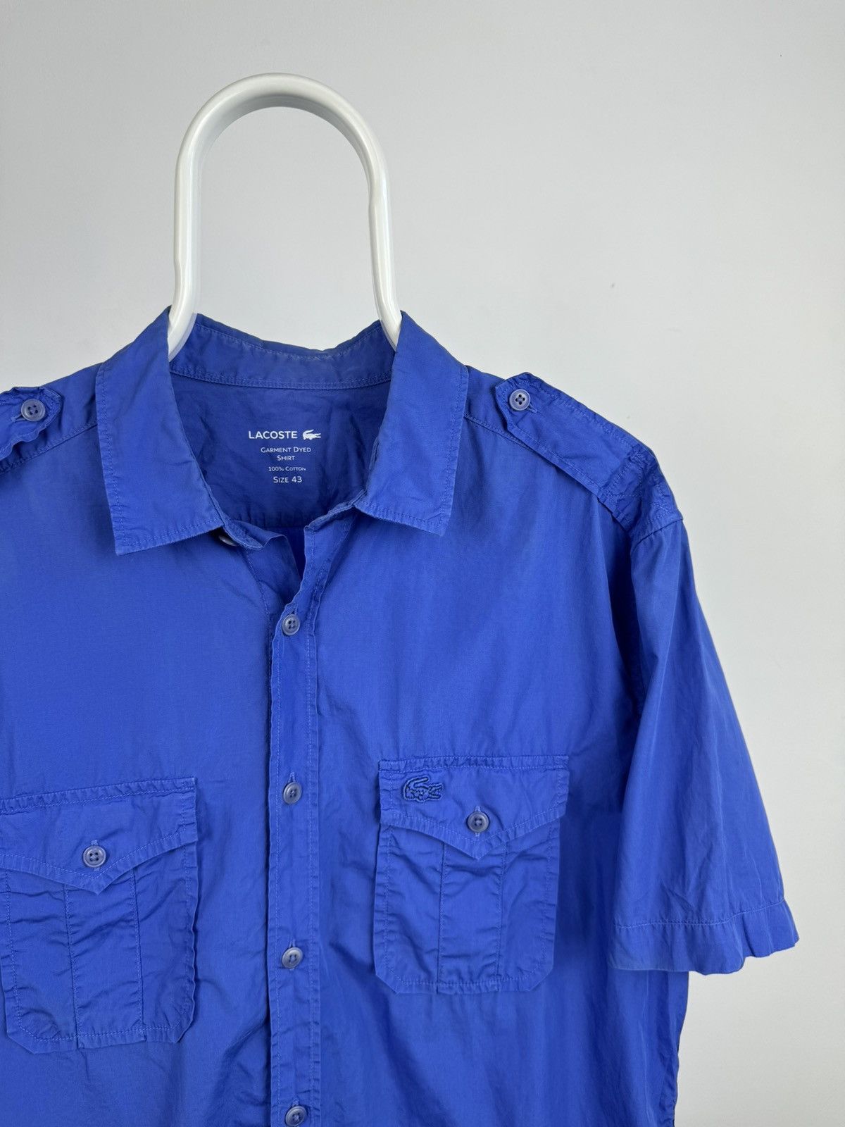 Lacoste Vintage Lacoste Short Sleeve Garment Dyed Shirt Size US L / EU 52-54 / 3 - 2 Thumbnail