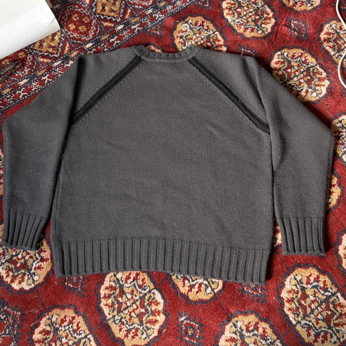 Diesel Diesel Gothic Logo Knit Sweater Vintage Wool Grey Size M Size M / US 6-8 / IT 42-44 - 5 Thumbnail